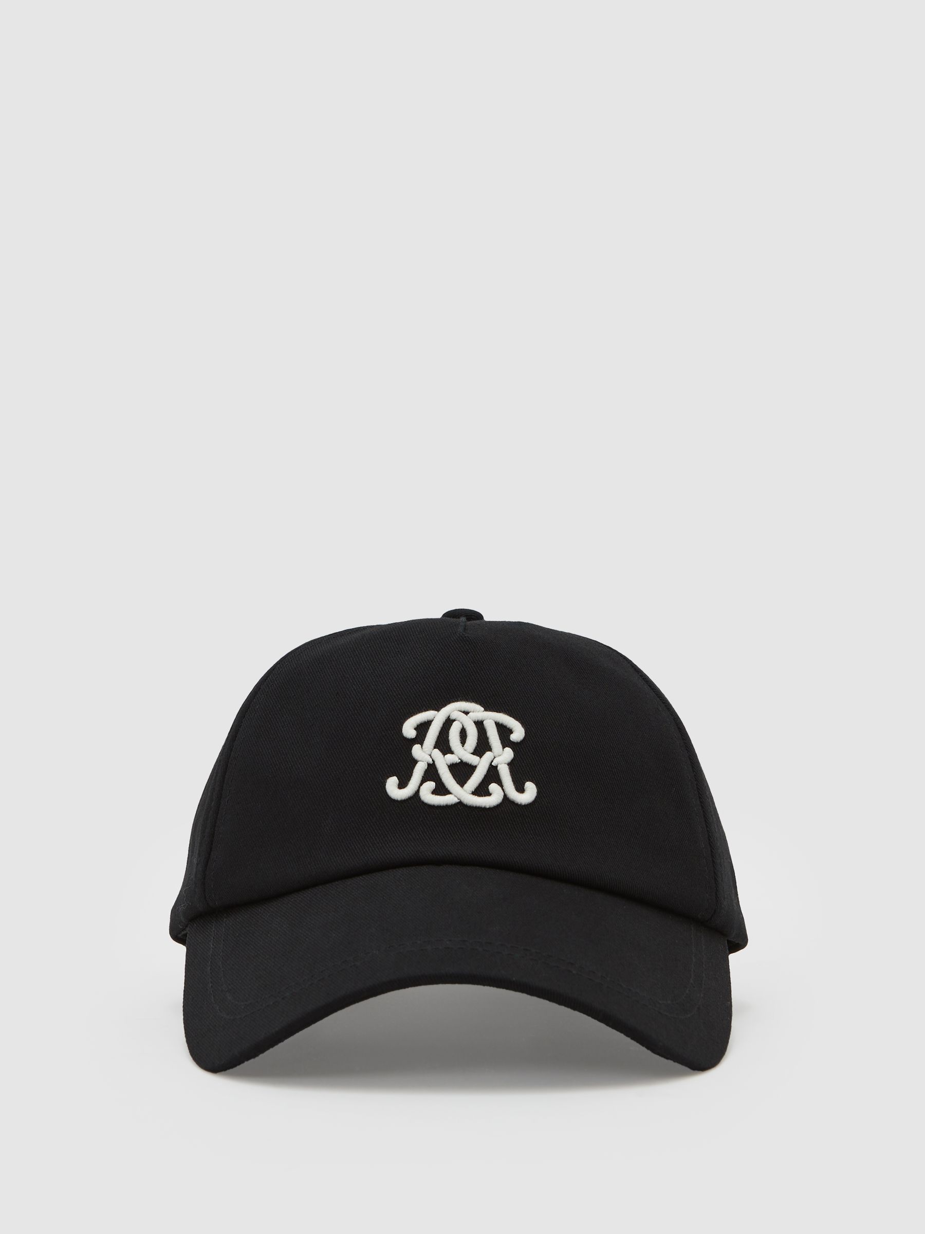 Embroidered Logo Cap in Black - Image 1 of 5