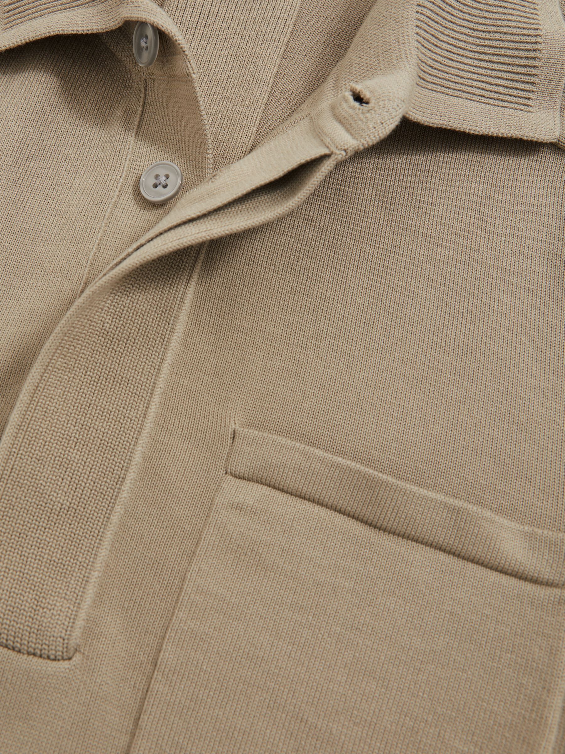 Cotton Concealed-Placket Polo Shirt in Light Sage Green - Image 5 of 5