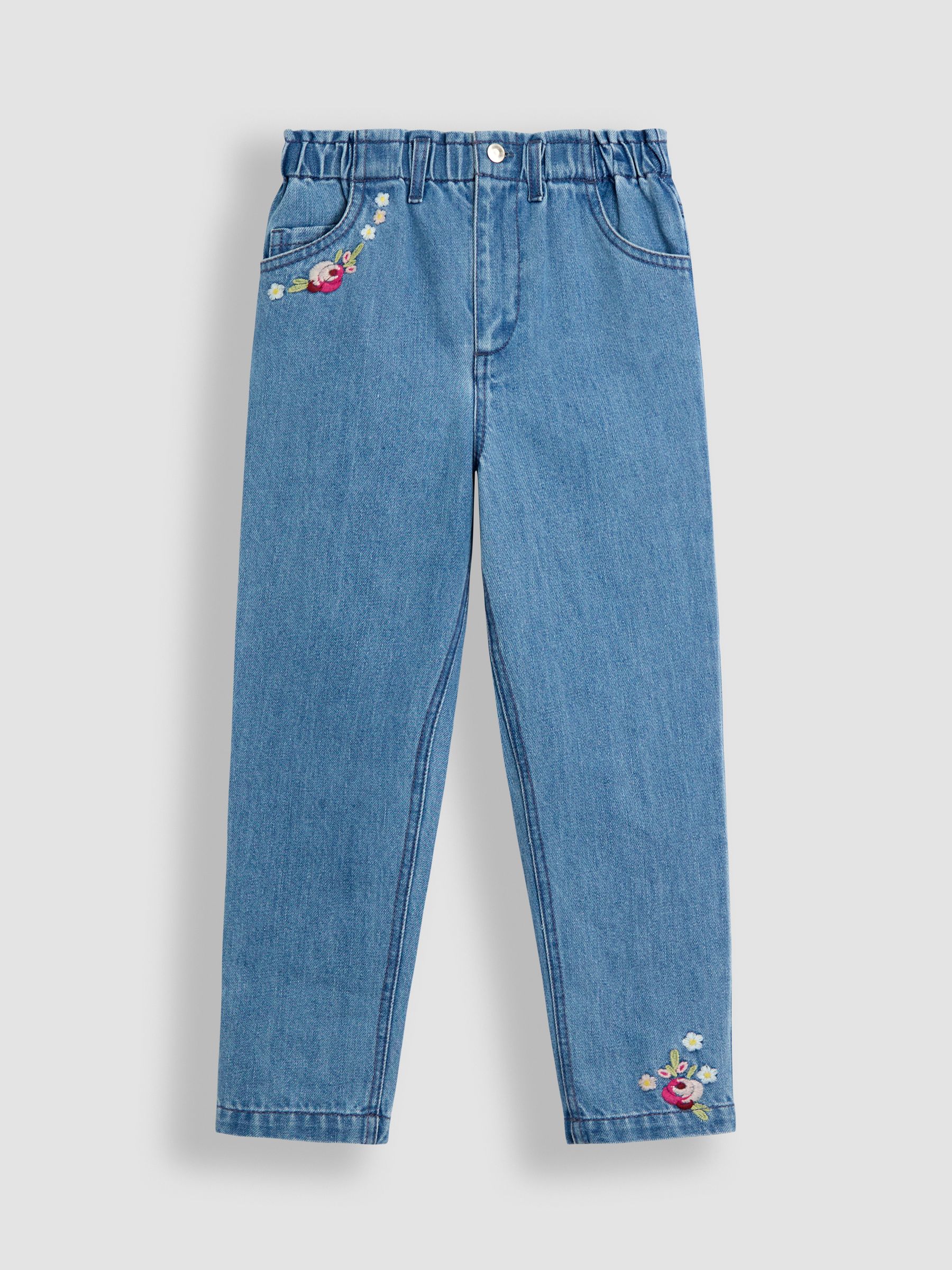White Embroidered Blouse & Jeans Set - Image 4 of 9