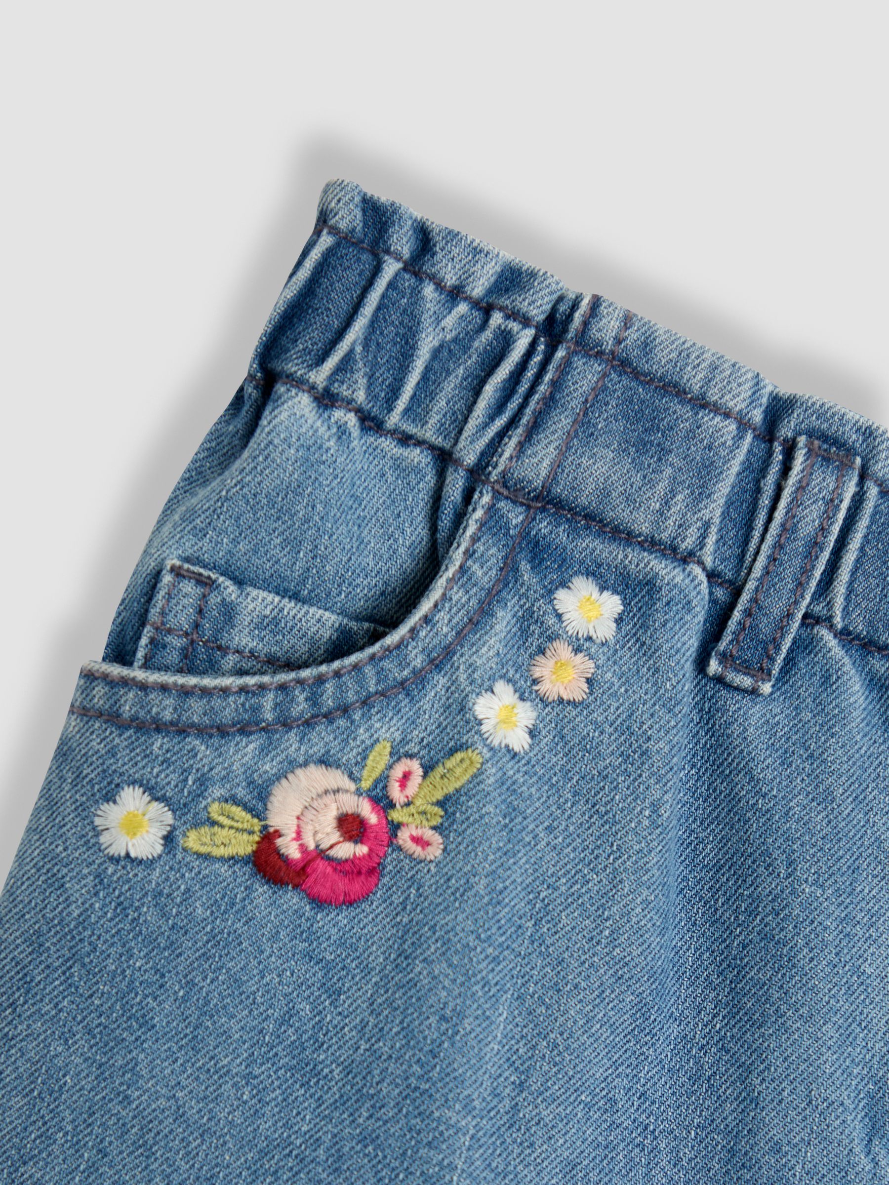 White Embroidered Blouse & Jeans Set - Image 6 of 9