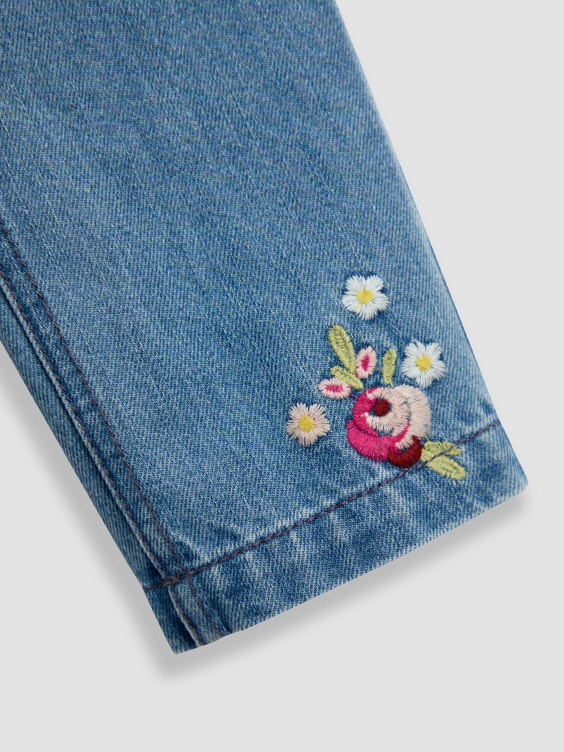 White Embroidered Blouse & Jeans Set - Image 7 of 9