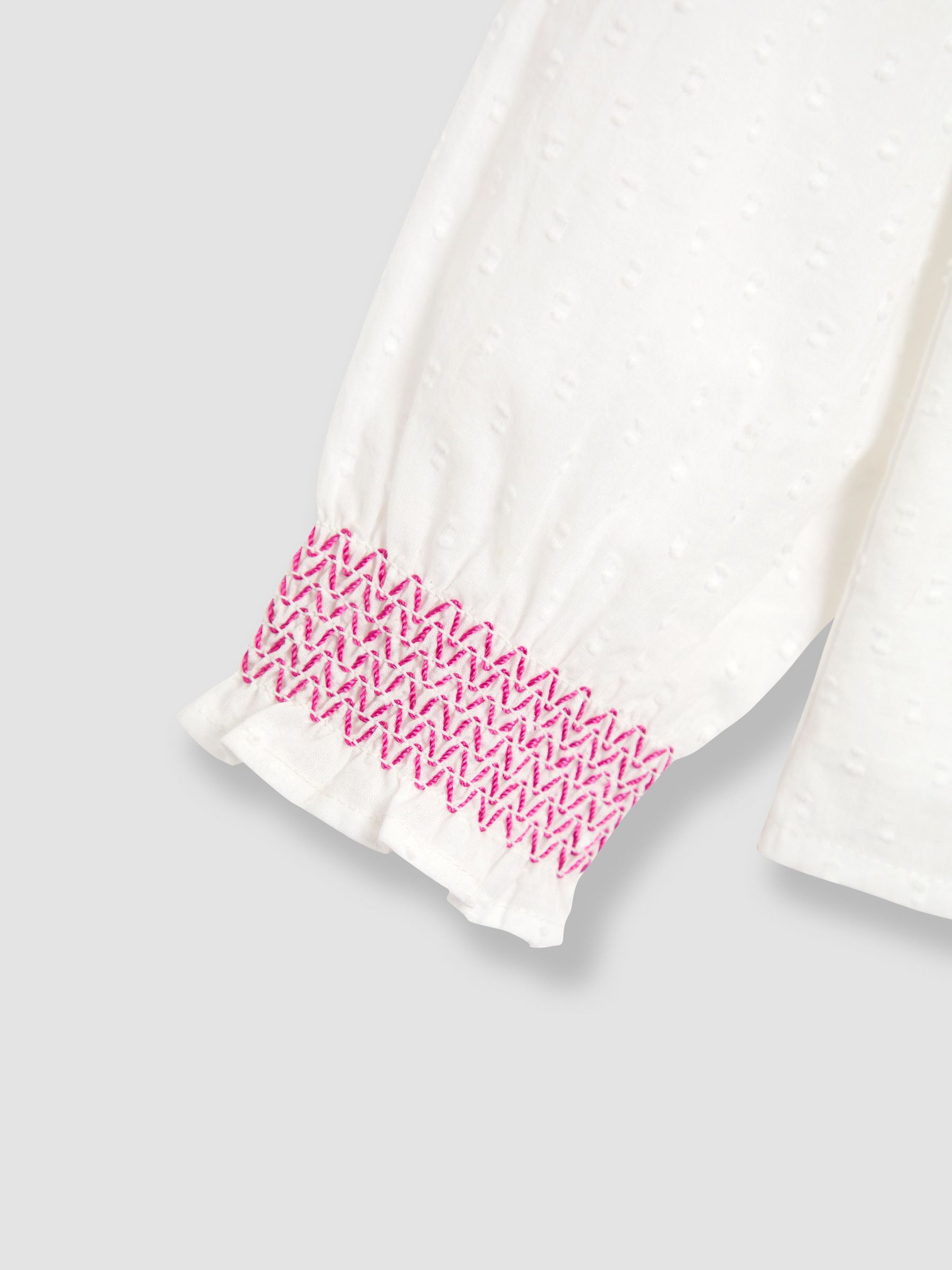White Embroidered Blouse & Jeans Set - Image 9 of 9