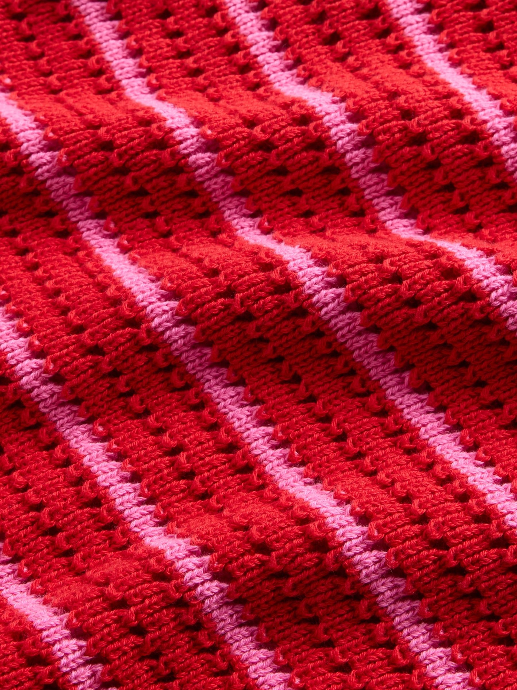Red Striped Crochet Sleeveless Top (4-13yrs) - Image 5 of 5