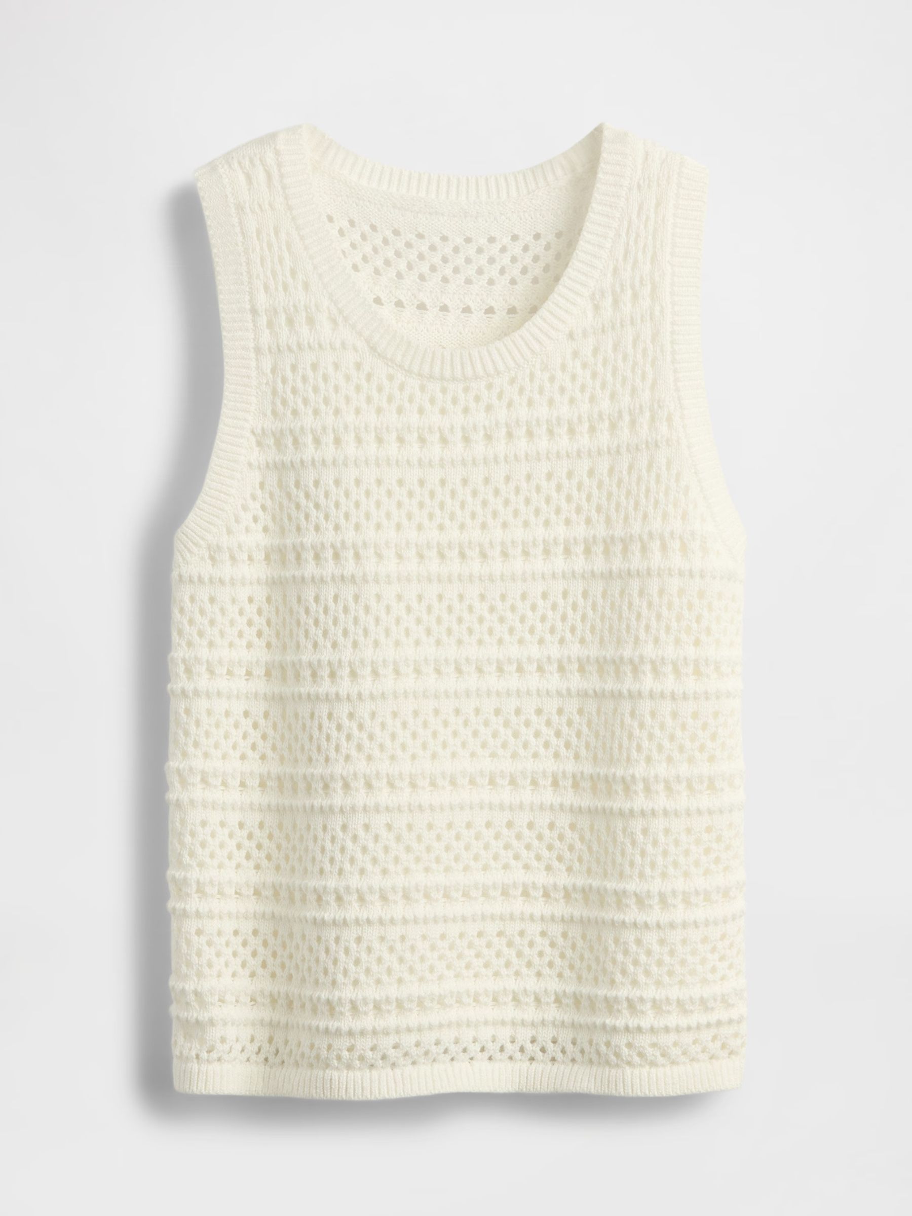 White Crochet Shell Vest - Image 4 of 5