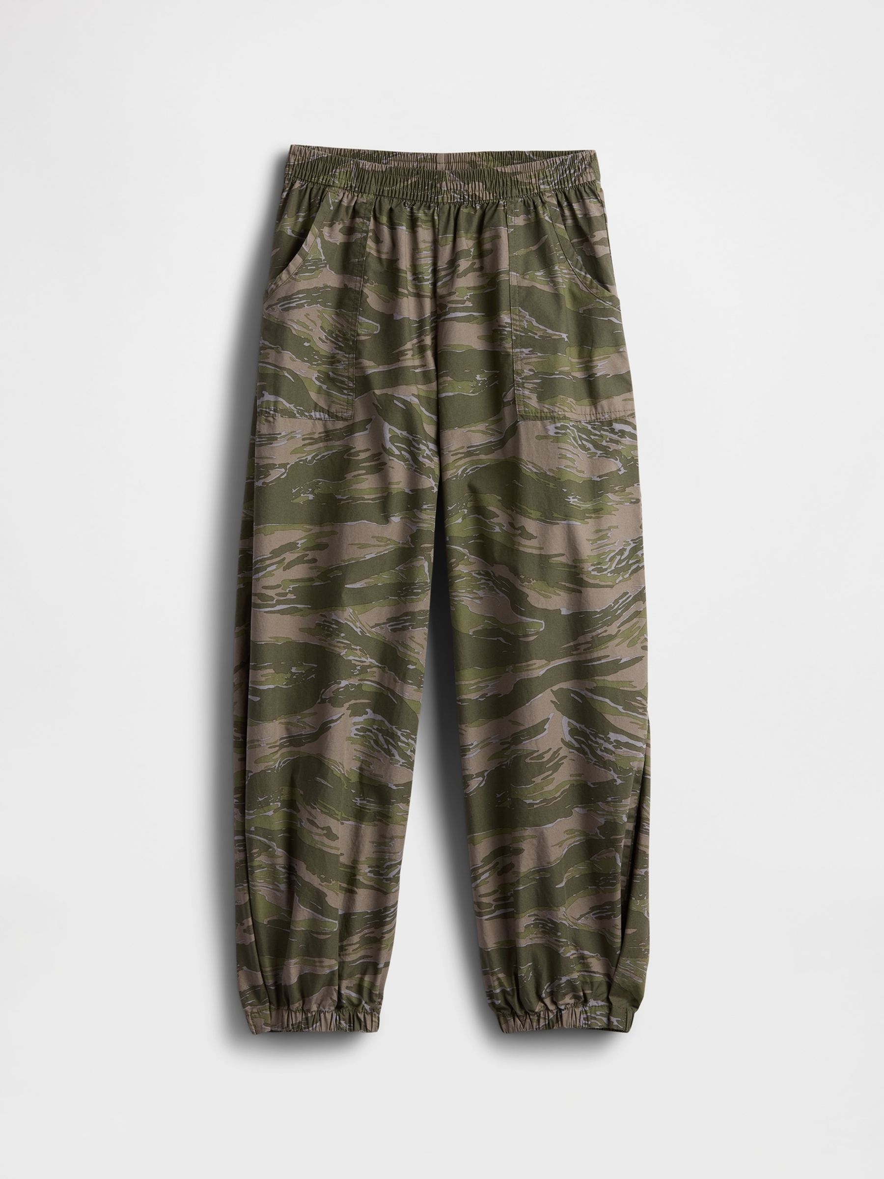 Green Camo Poplin Baggy Joggers (4-12yrs) - Image 5 of 5