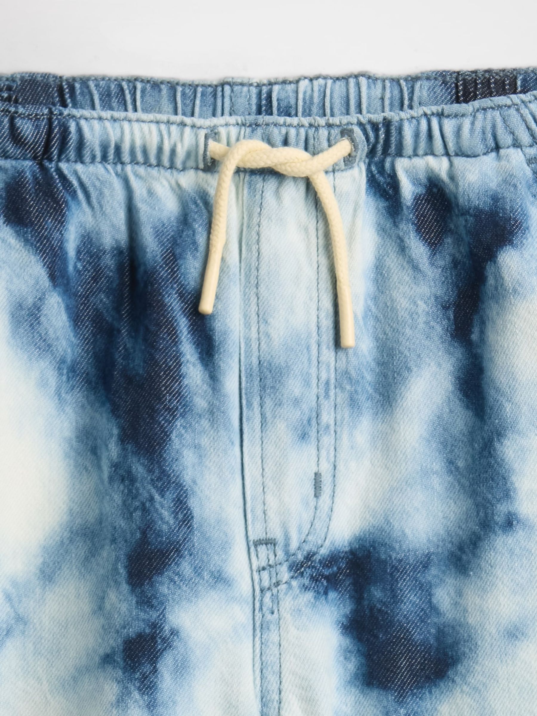 Blue Tie-Dye UltraSoft Denim Tie-Dye Easy Baggy Trousers - Image 5 of 5