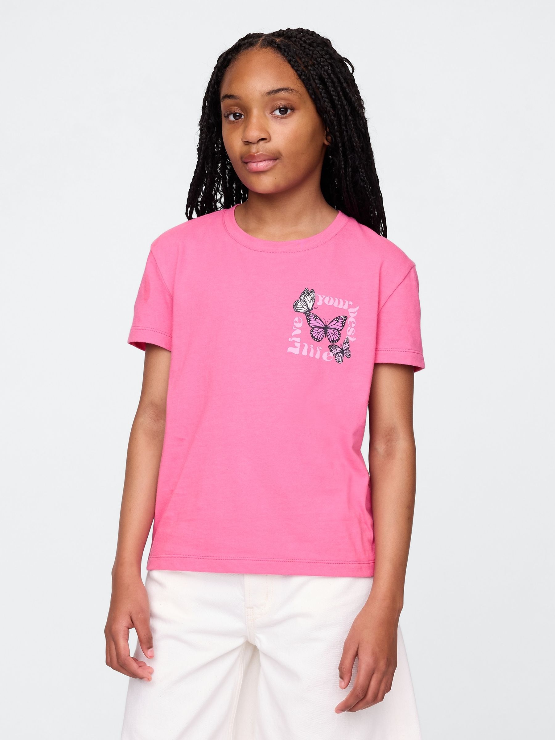 Pink Relaxed Graphic Short Sleeve T-Shirt (4-13yrs) - Image 1 of 4