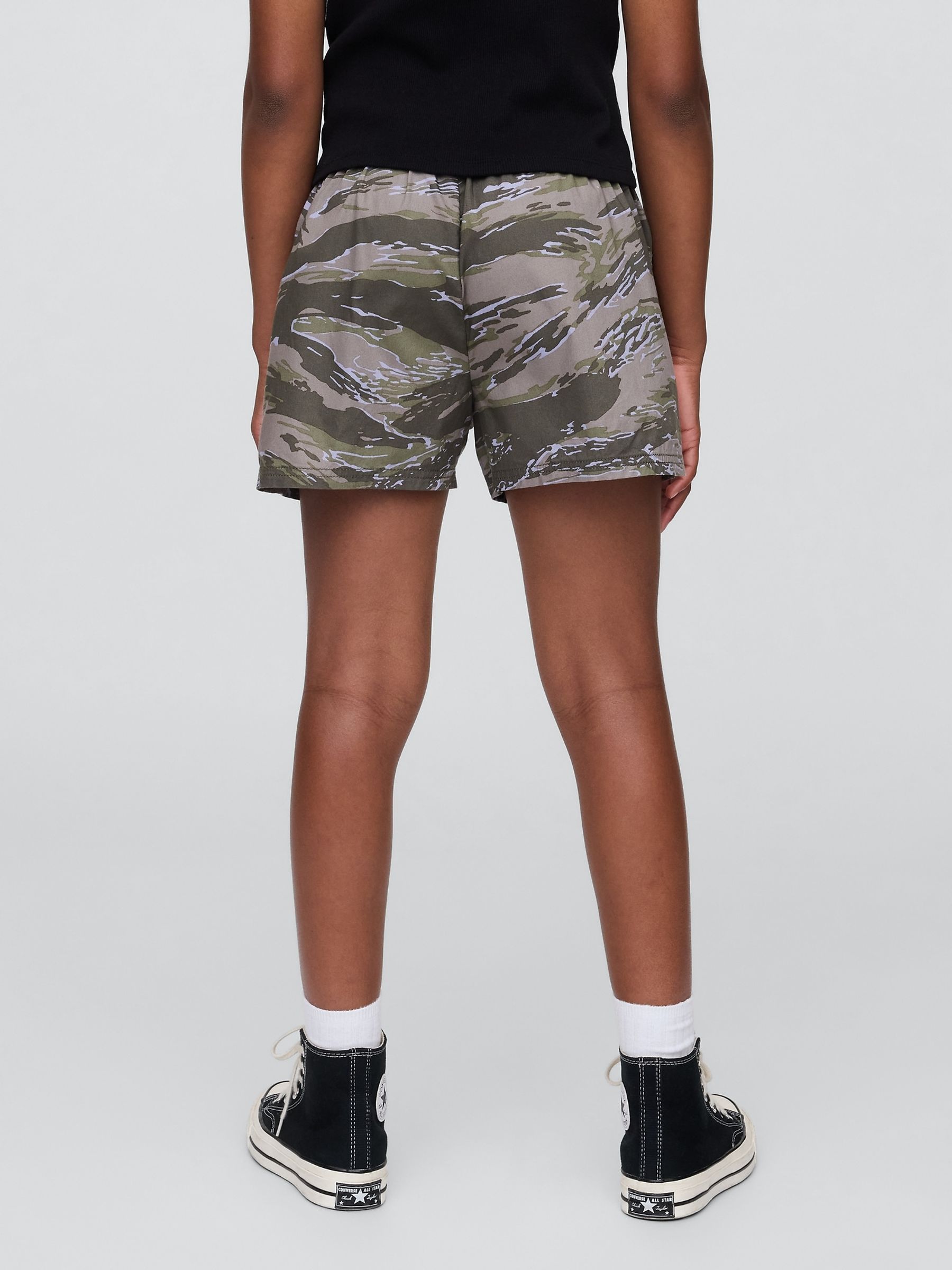 Green Camo Poplin Easy Shorts (4-13yrs) - Image 2 of 5