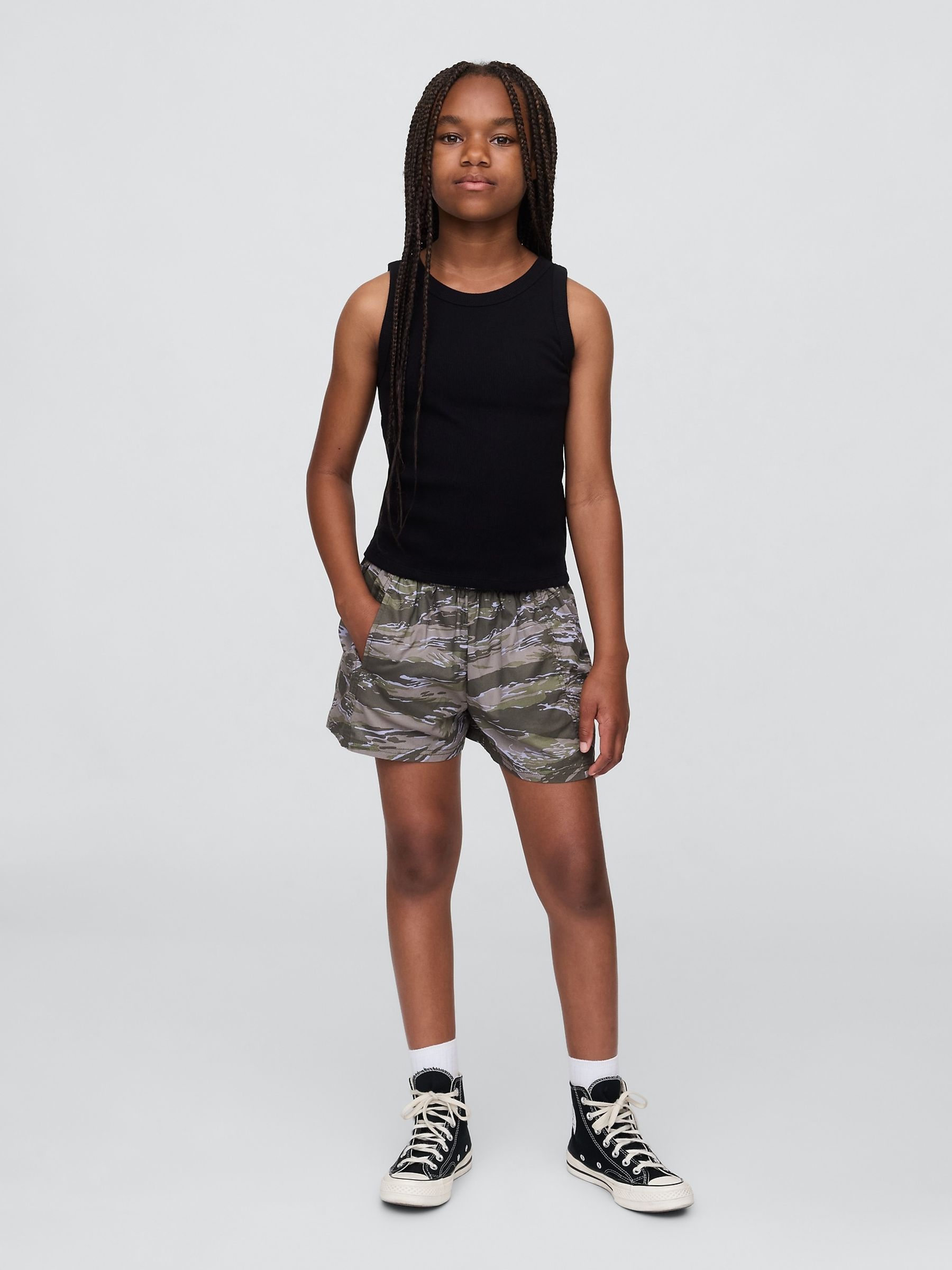 Green Camo Poplin Easy Shorts (4-13yrs) - Image 3 of 5