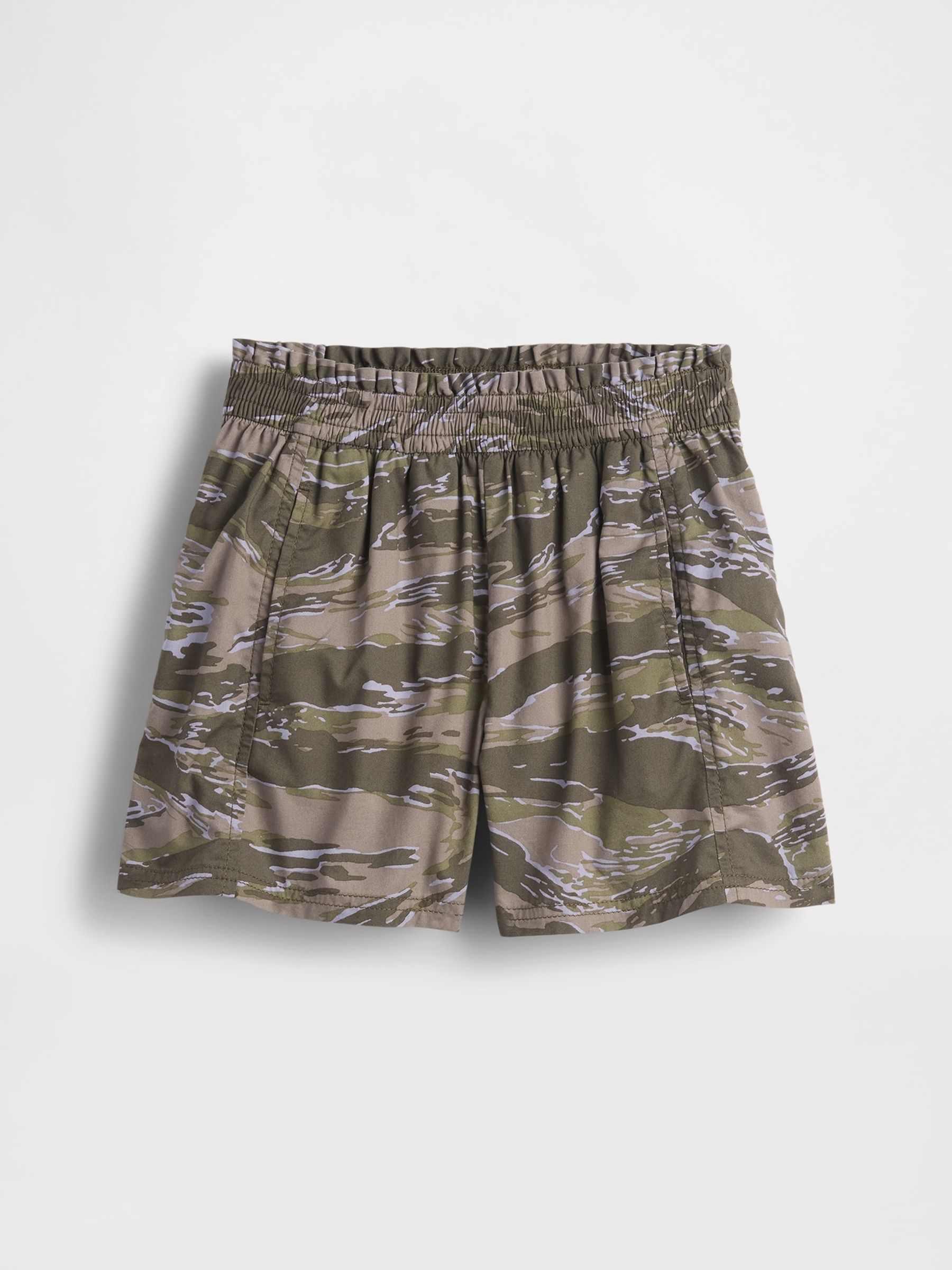 Green Camo Poplin Easy Shorts (4-13yrs) - Image 4 of 5
