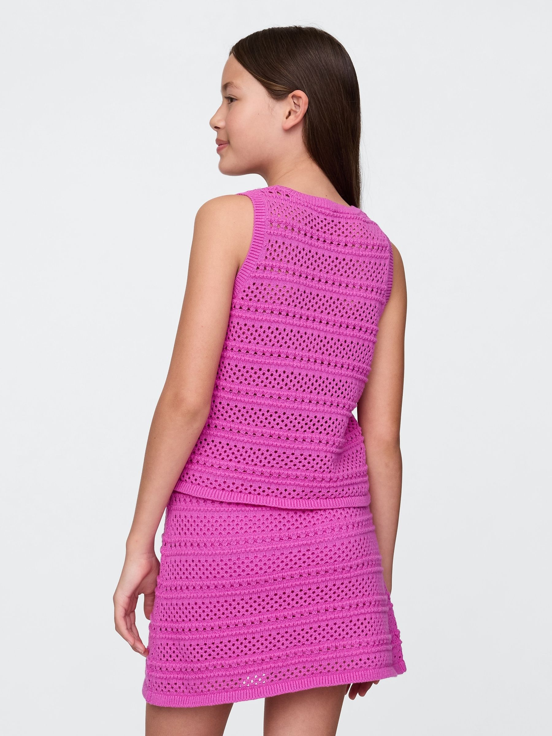 Purple Crochet Shell Vest - Image 2 of 5
