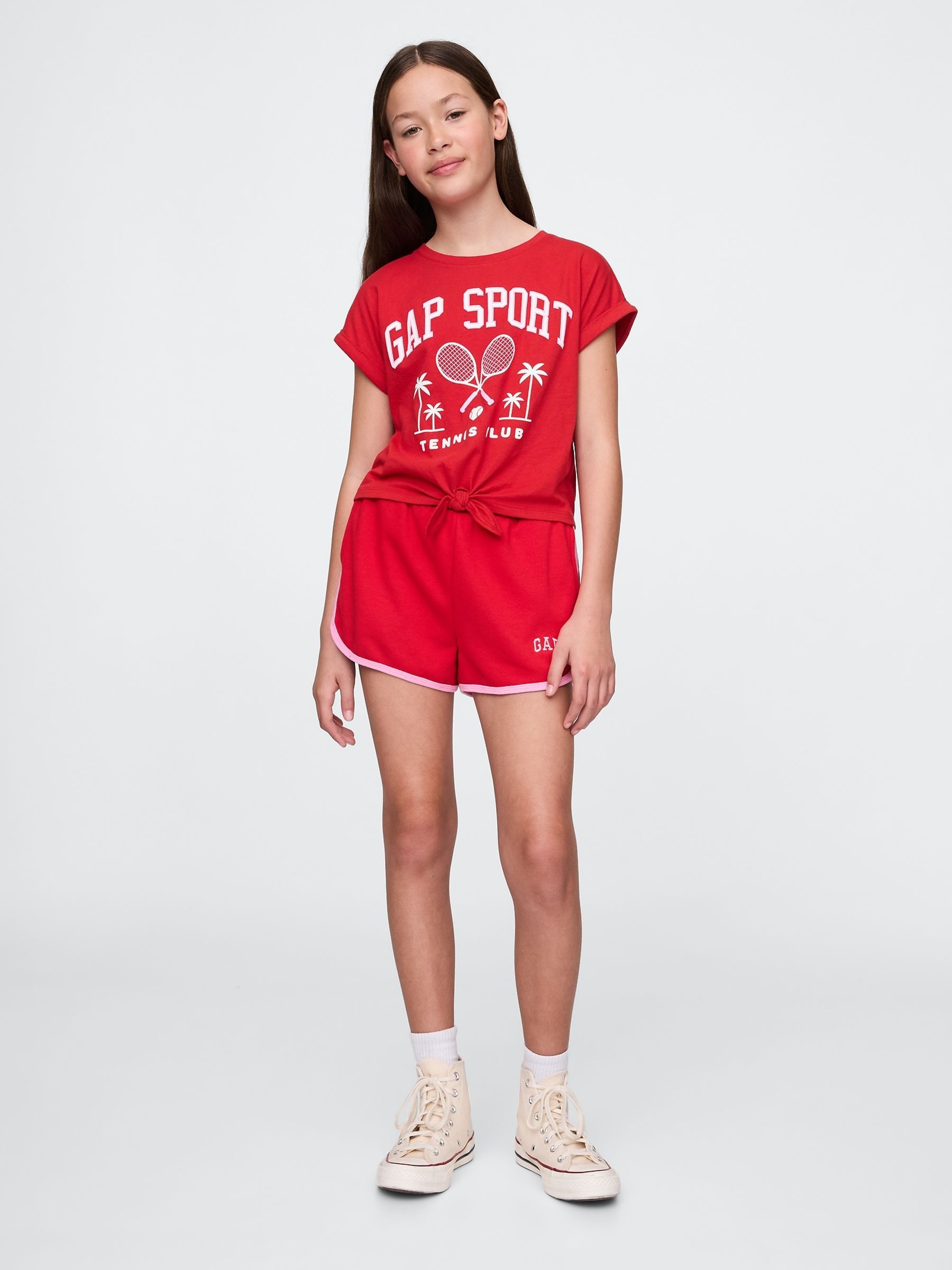 Red Logo Dolphin Sweat Shorts (4-13yrs) - Image 3 of 5