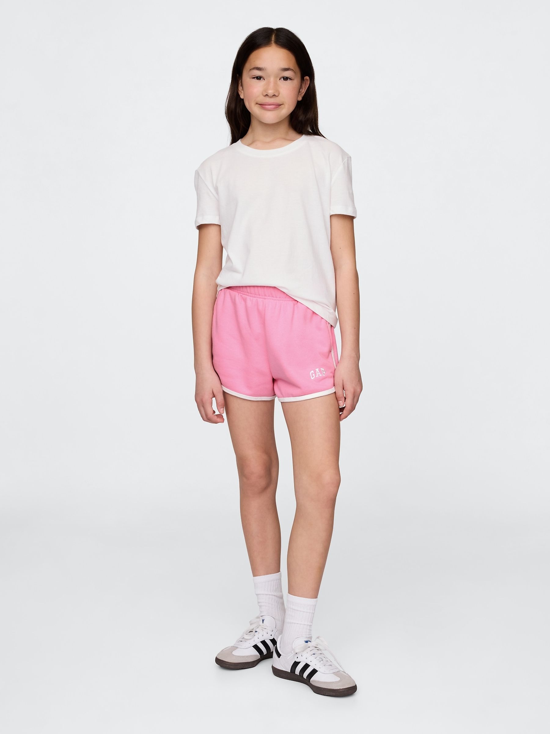 Pink Logo Dolphin Sweat Shorts (4-13yrs) - Image 3 of 5