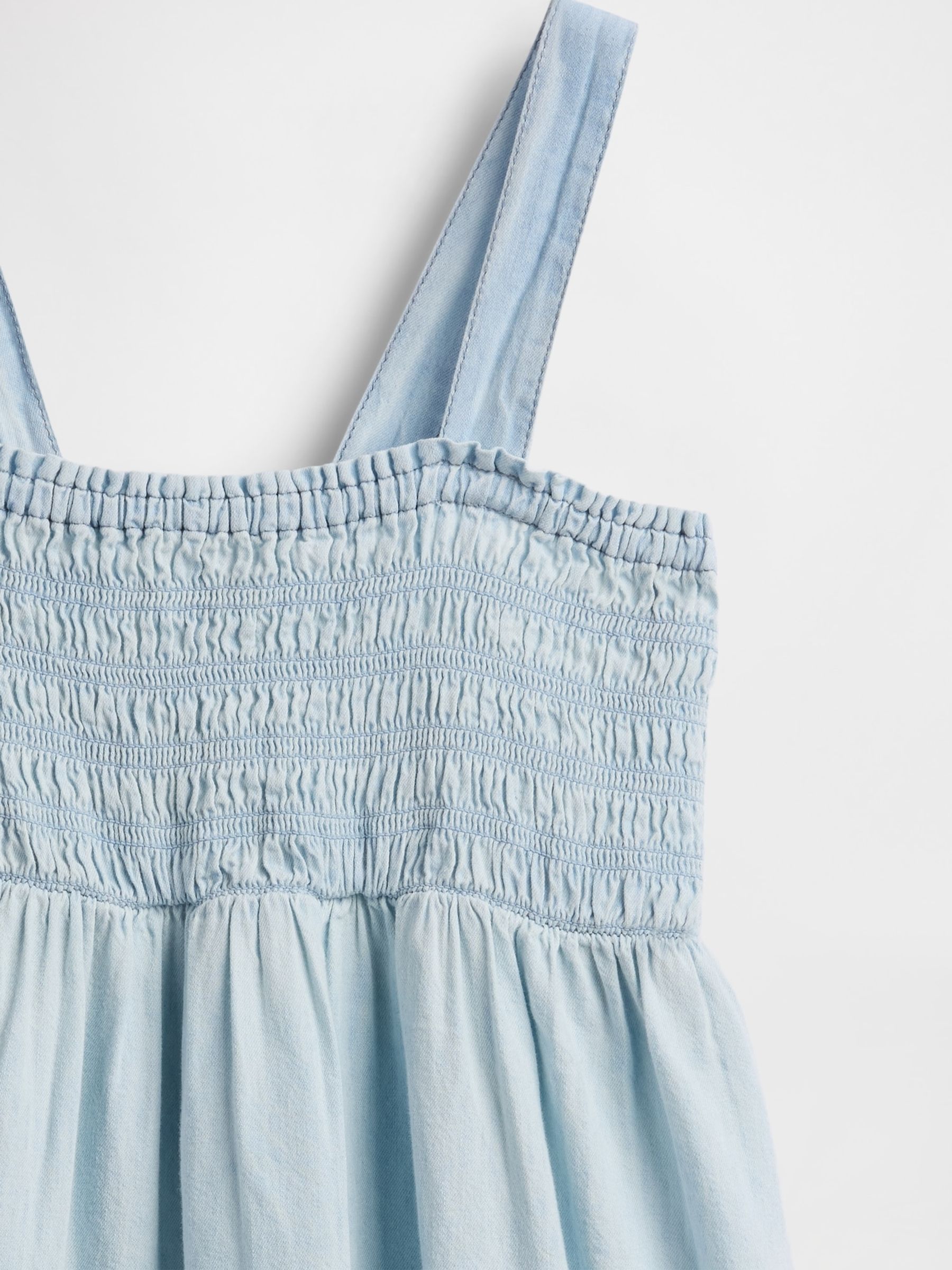 Blue Smocked Denim Dress (4-13yrs) - Image 4 of 5