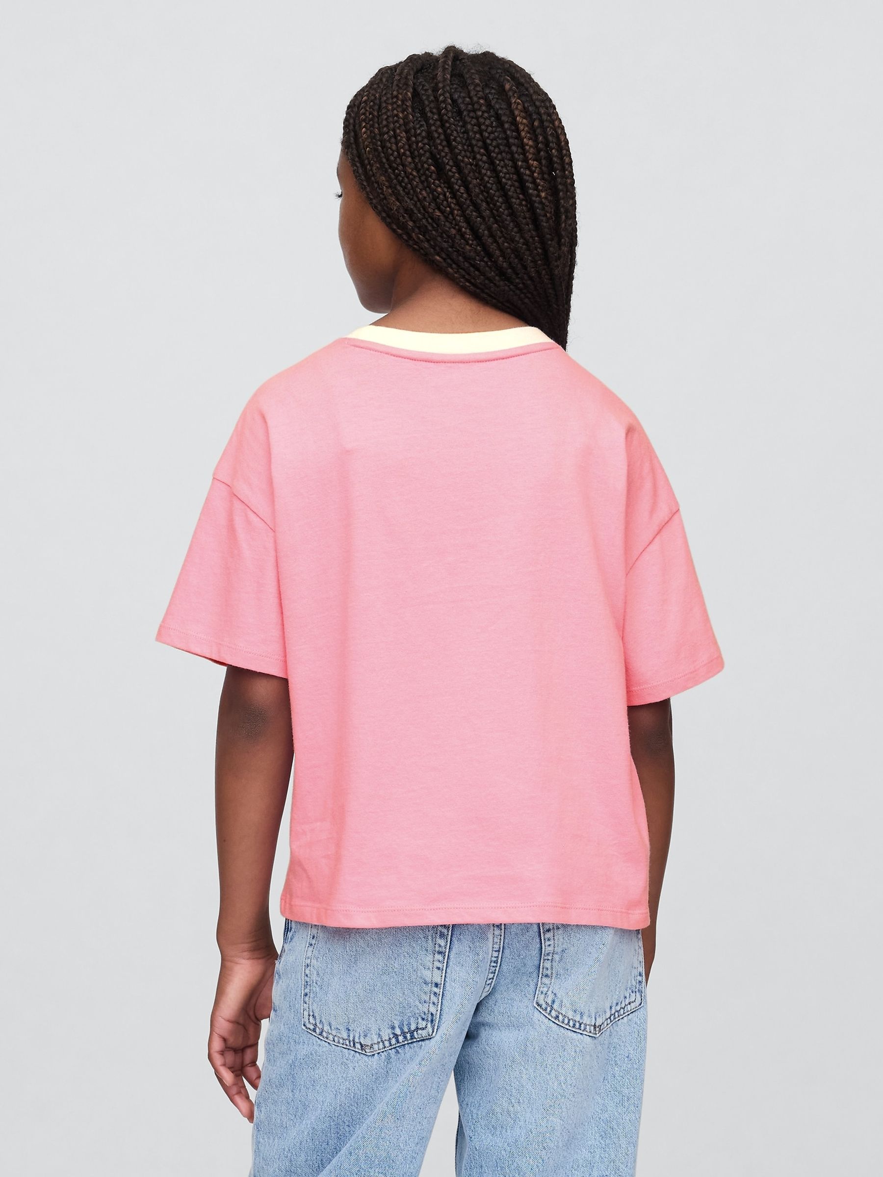 Pink Lilo and Stitch Graphic Short Sleeve T-Shirt (4-13yrs) - Image 2 of 4