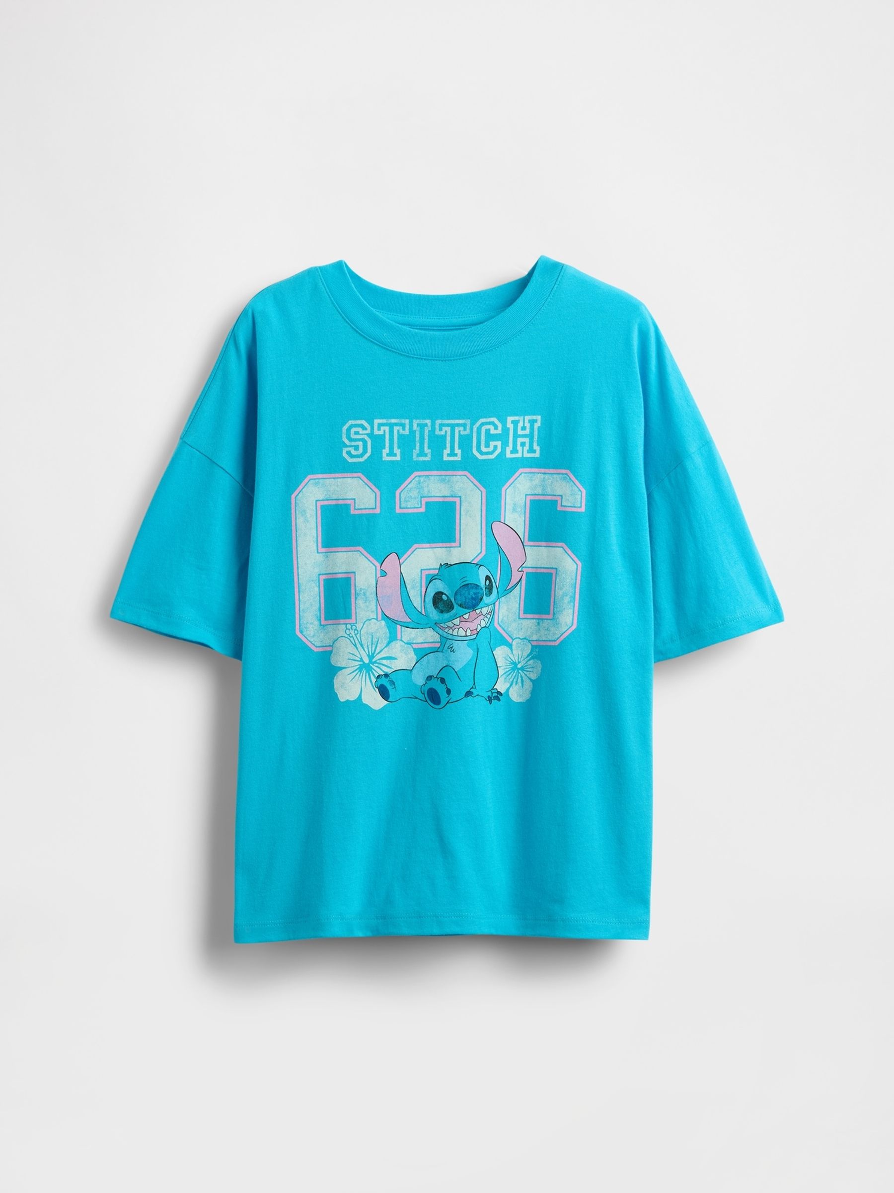 Blue Lilo and Stitch Graphic Short Sleeve T-Shirt (4-13yrs) - Image 3 of 4