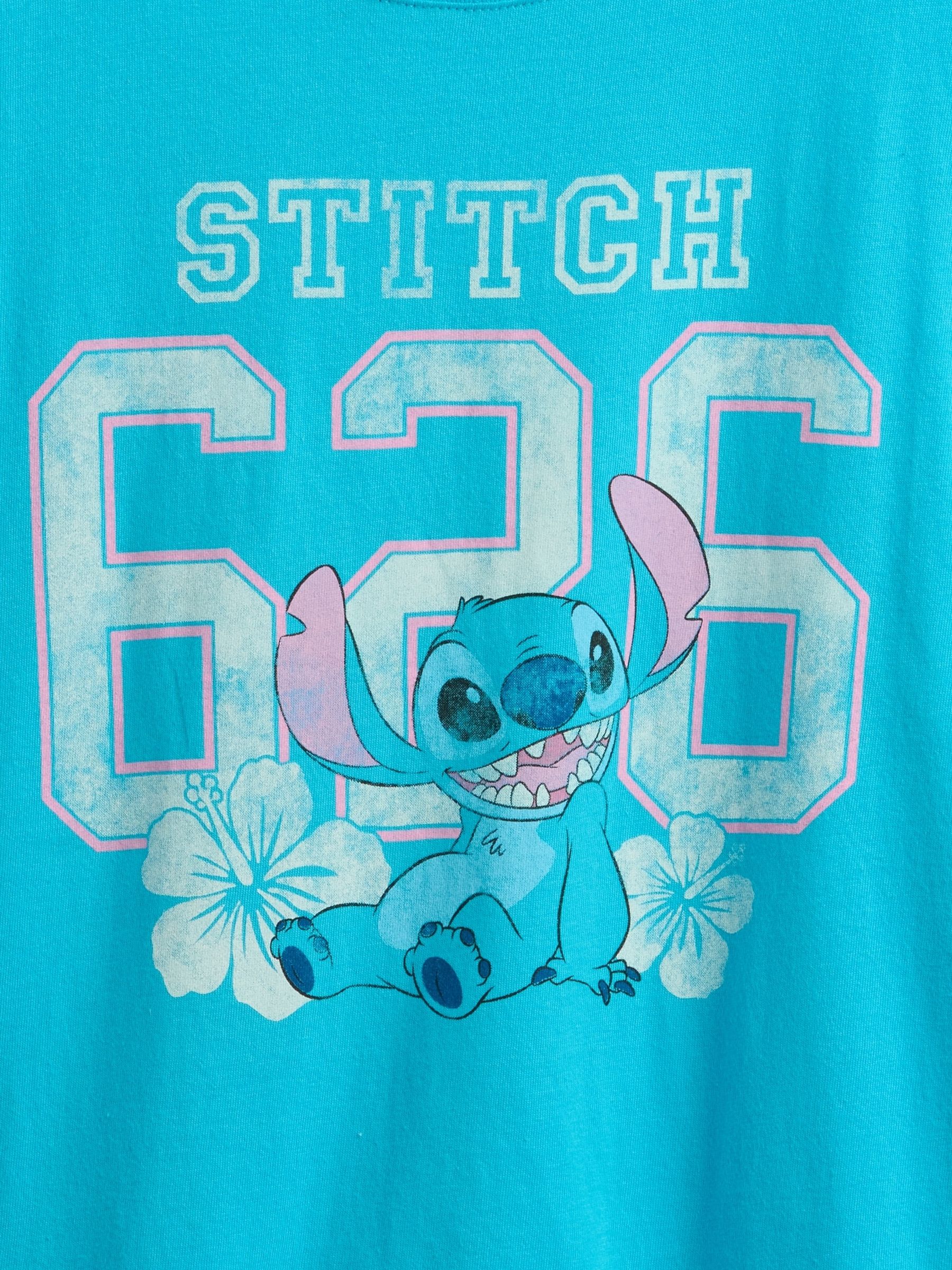 Blue Lilo and Stitch Graphic Short Sleeve T-Shirt (4-13yrs) - Image 4 of 4