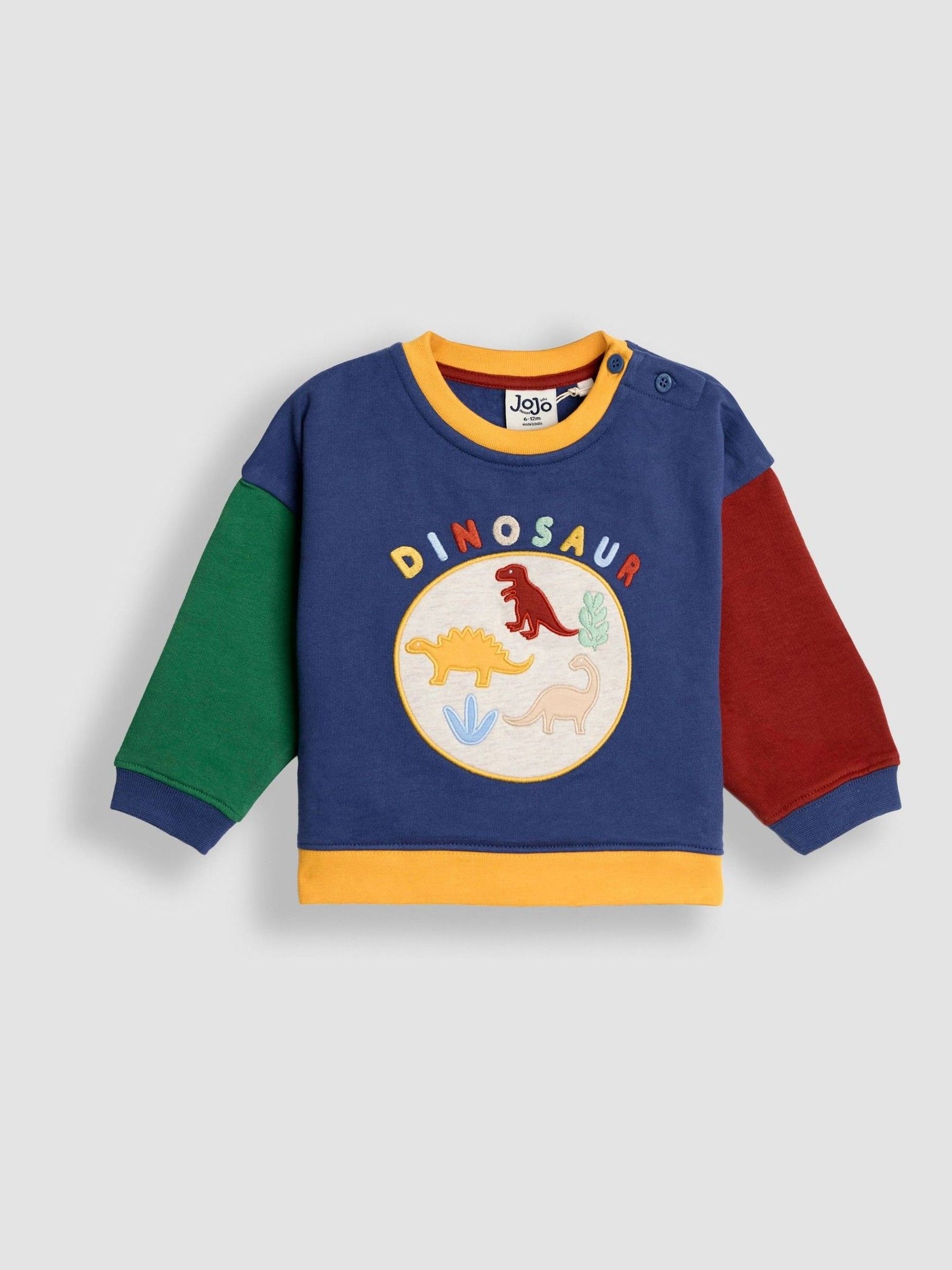 Indigo Blue Dinosaur 2-Piece Drop Shoulder Sweatshirt & Joggers Set - Image 2 of 7