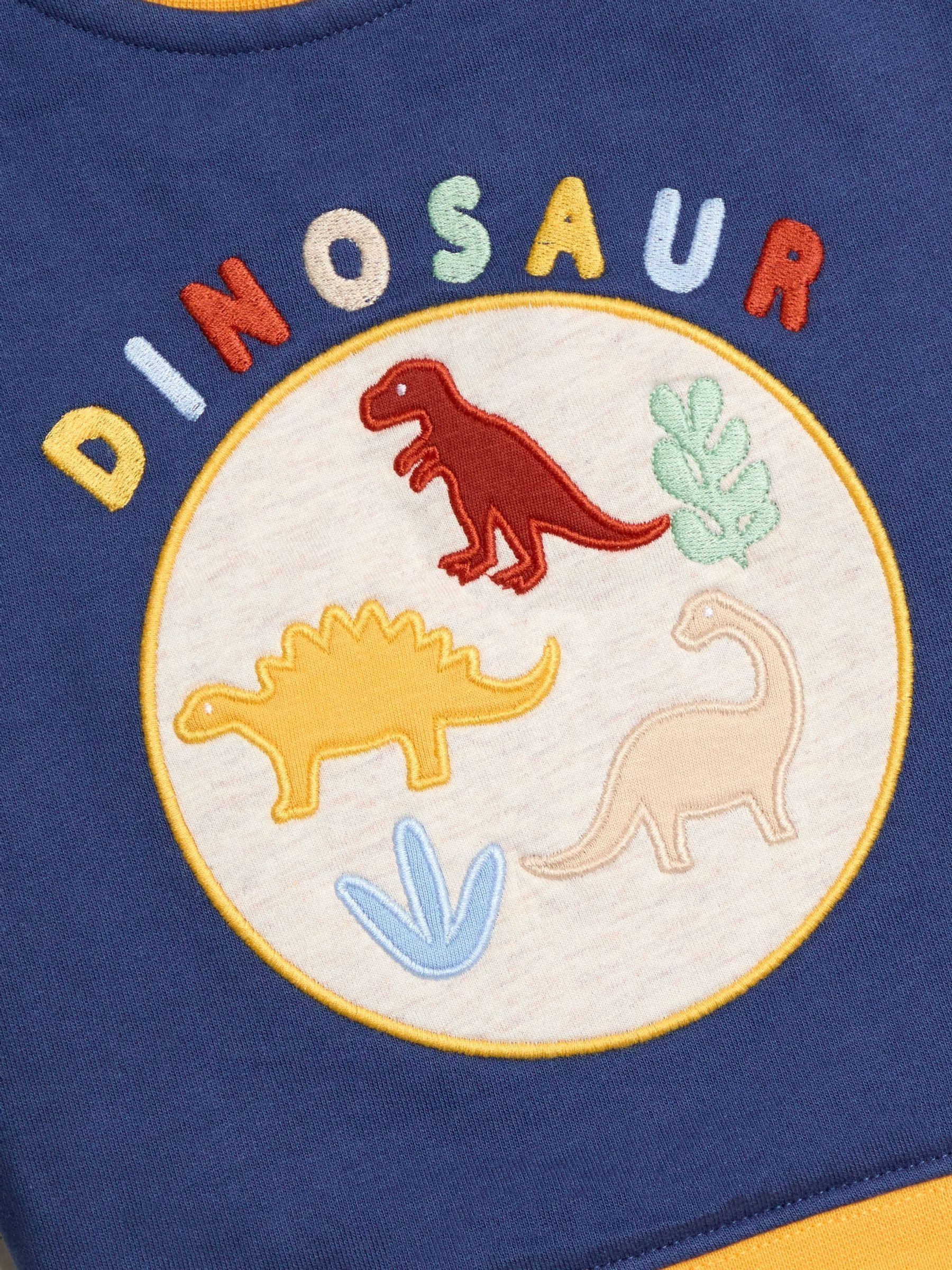 Indigo Blue Dinosaur 2-Piece Drop Shoulder Sweatshirt & Joggers Set - Image 3 of 7