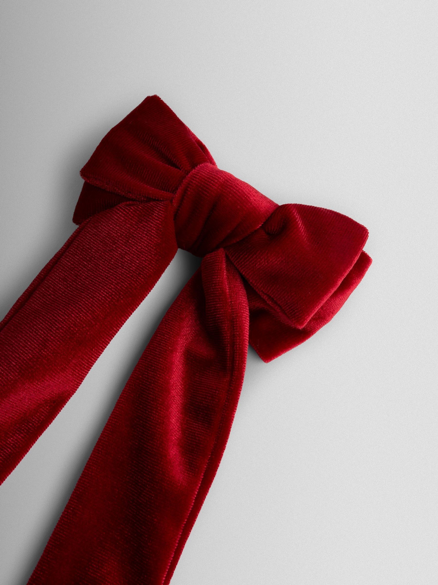 Red Double Bow Hair Clip - Image 3 of 4