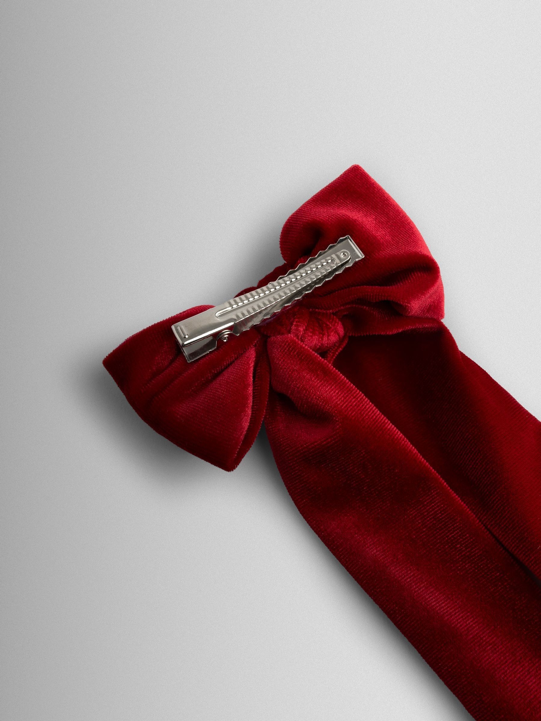 Red Double Bow Hair Clip - Image 4 of 4
