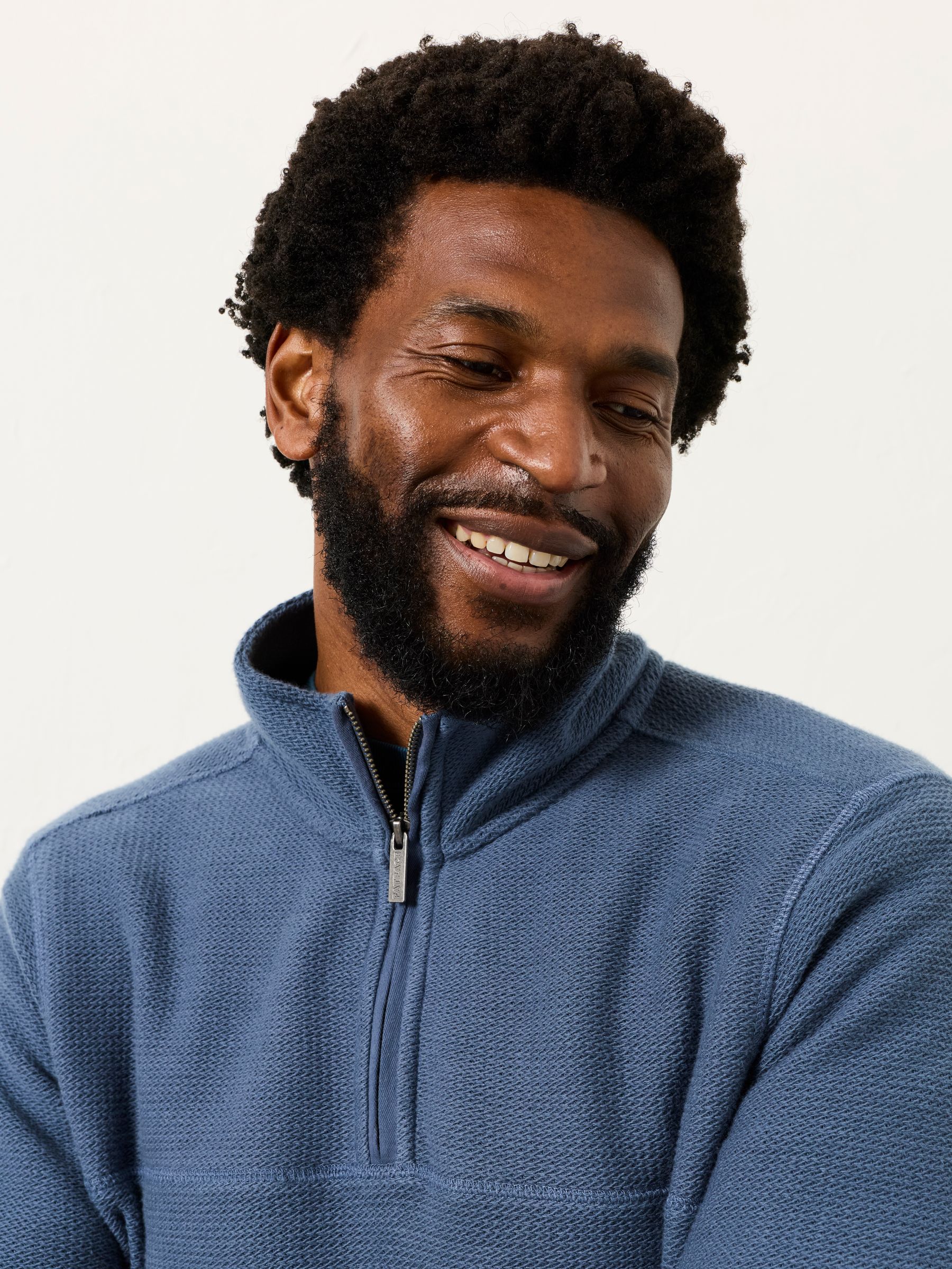 Trescowe Grey half zip sweat - Image 4 of 6