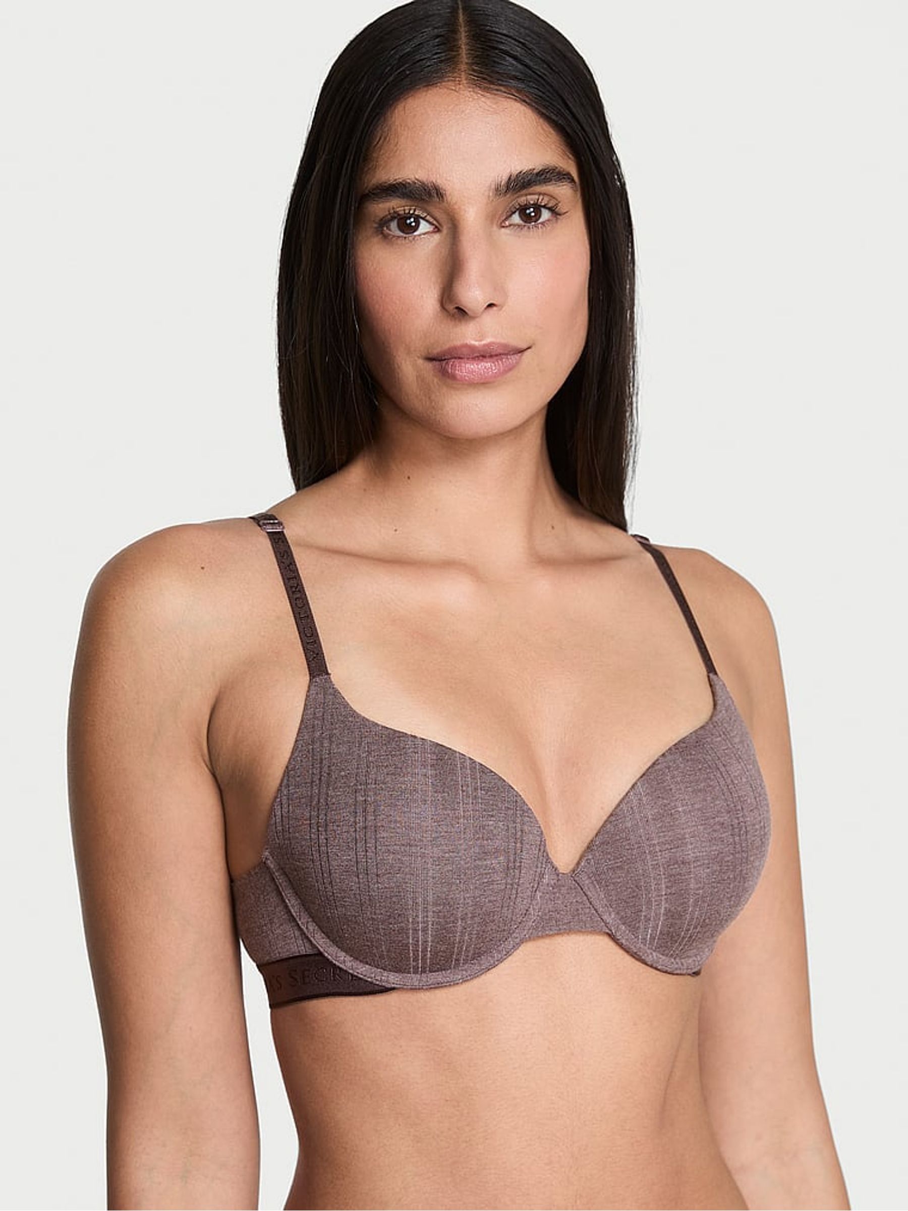 Heather Cocoa Blush Nude Full Cup Push Up Modal Bra - Image 1 of 3