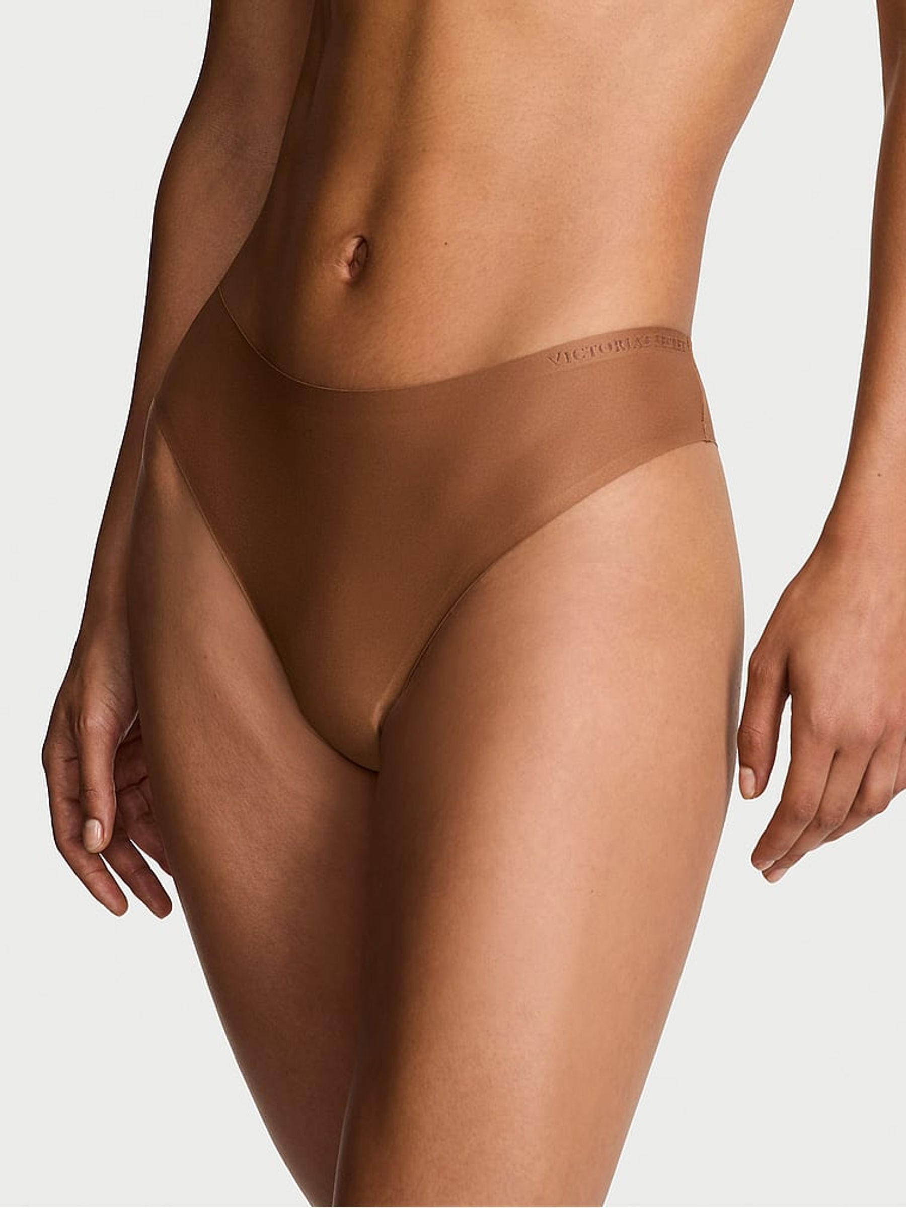 Caramel Nude Thong Mid-Rise Knickers - Image 1 of 3