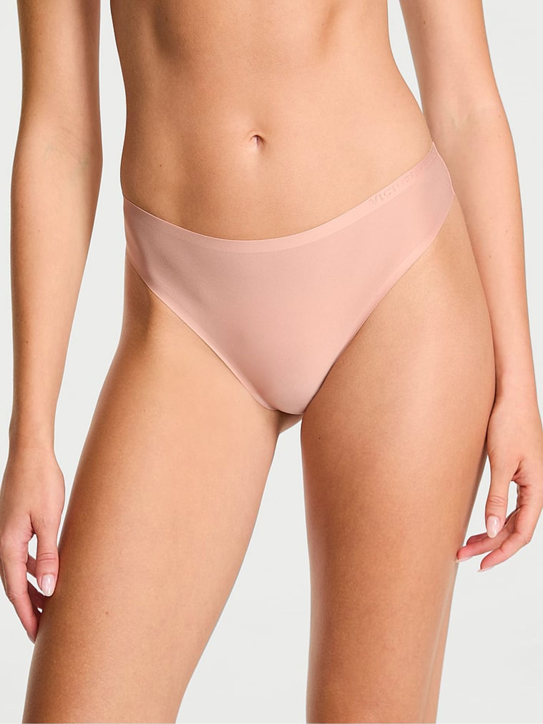 Macaron Nude Thong Mid-Rise Knickers - Image 1 of 1