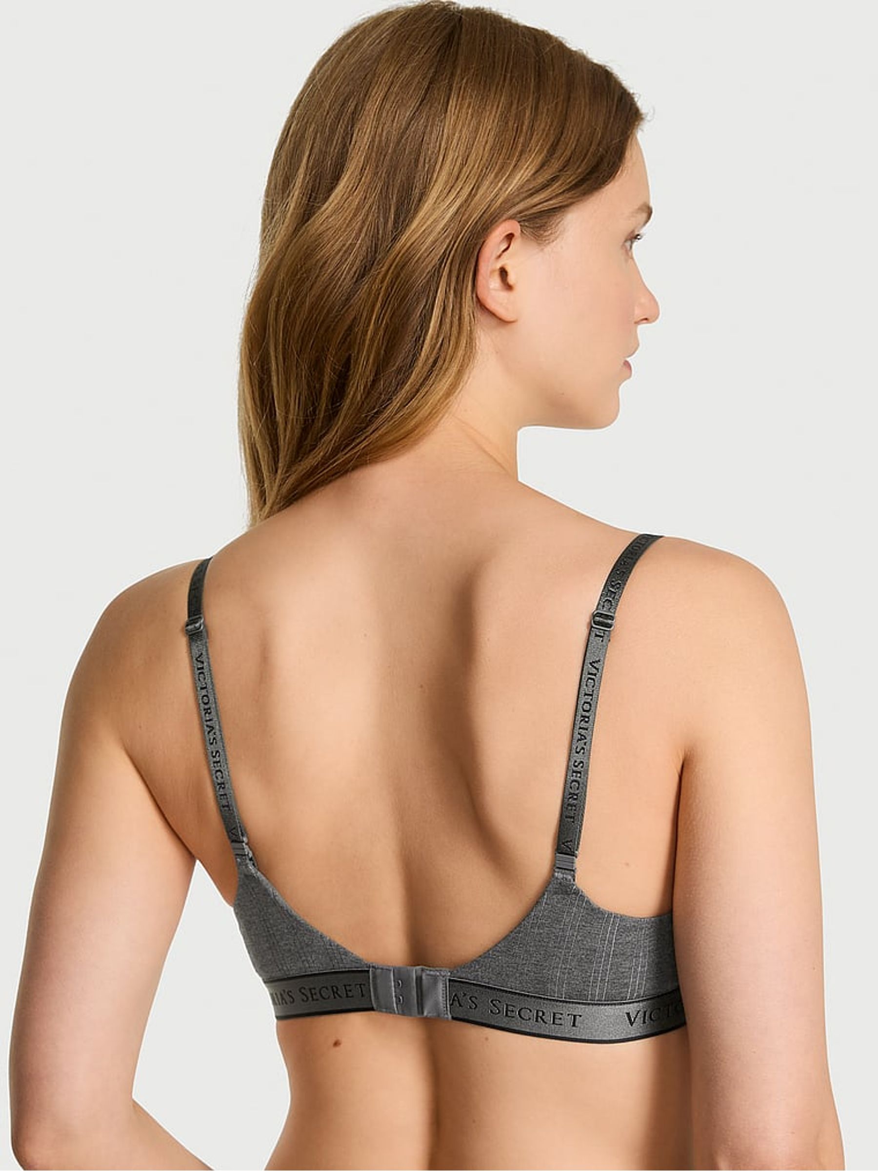 Heather Anthracite Grey Lightly Lined Demi Modal Bra - Image 2 of 3