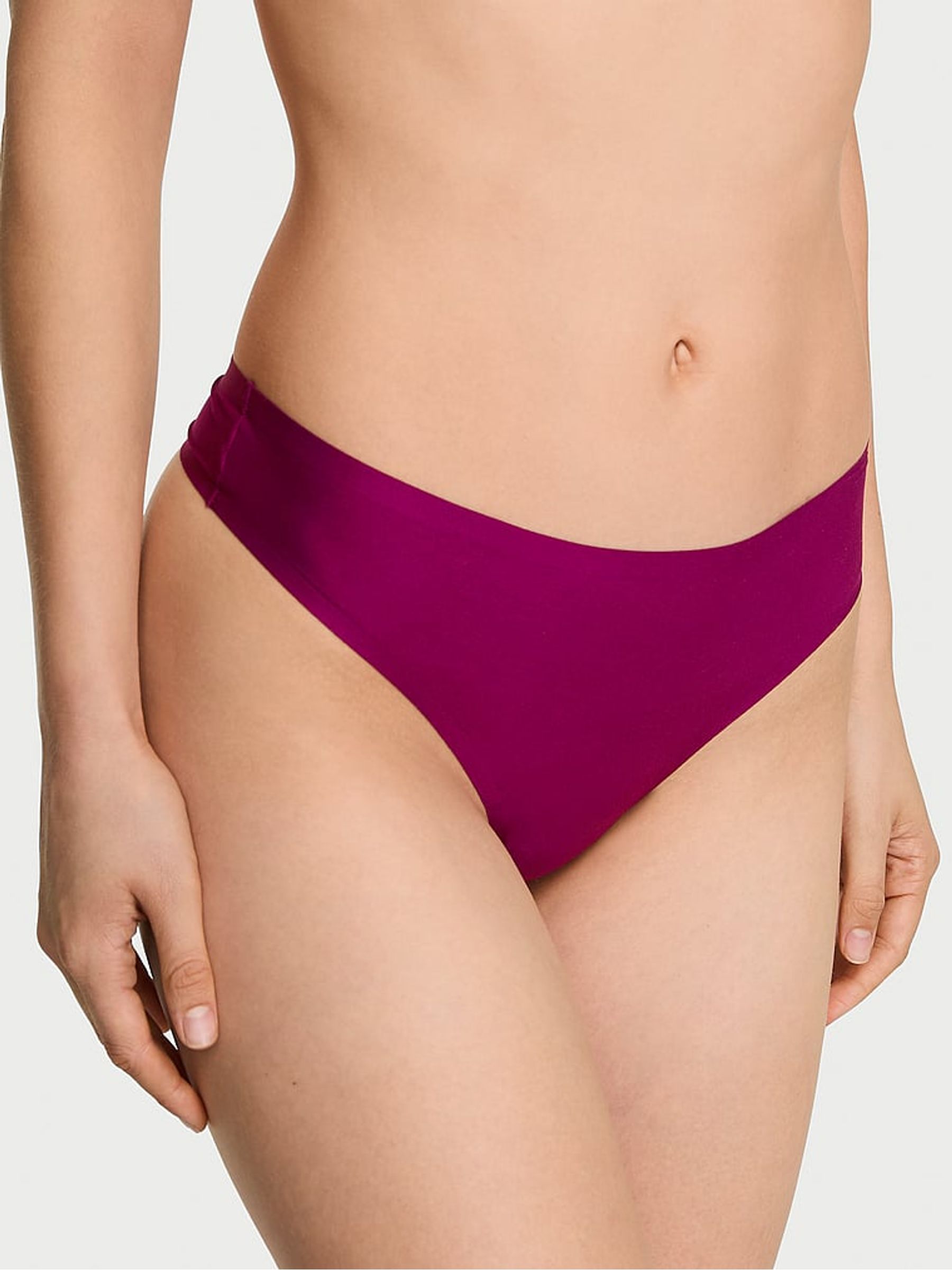 Fresh Jam Purple Thong Mid-Rise Knickers - Image 1 of 3