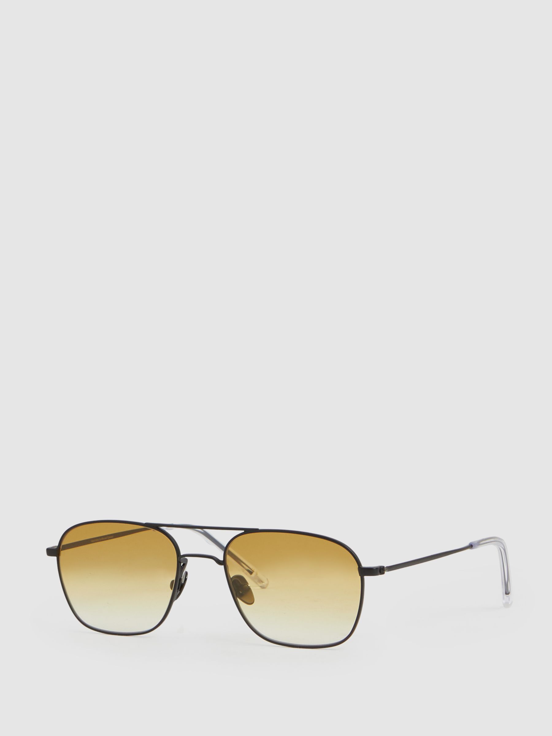Monokel Eyewear Aviator Style Sunglasses in Yellow - Image 3 of 3