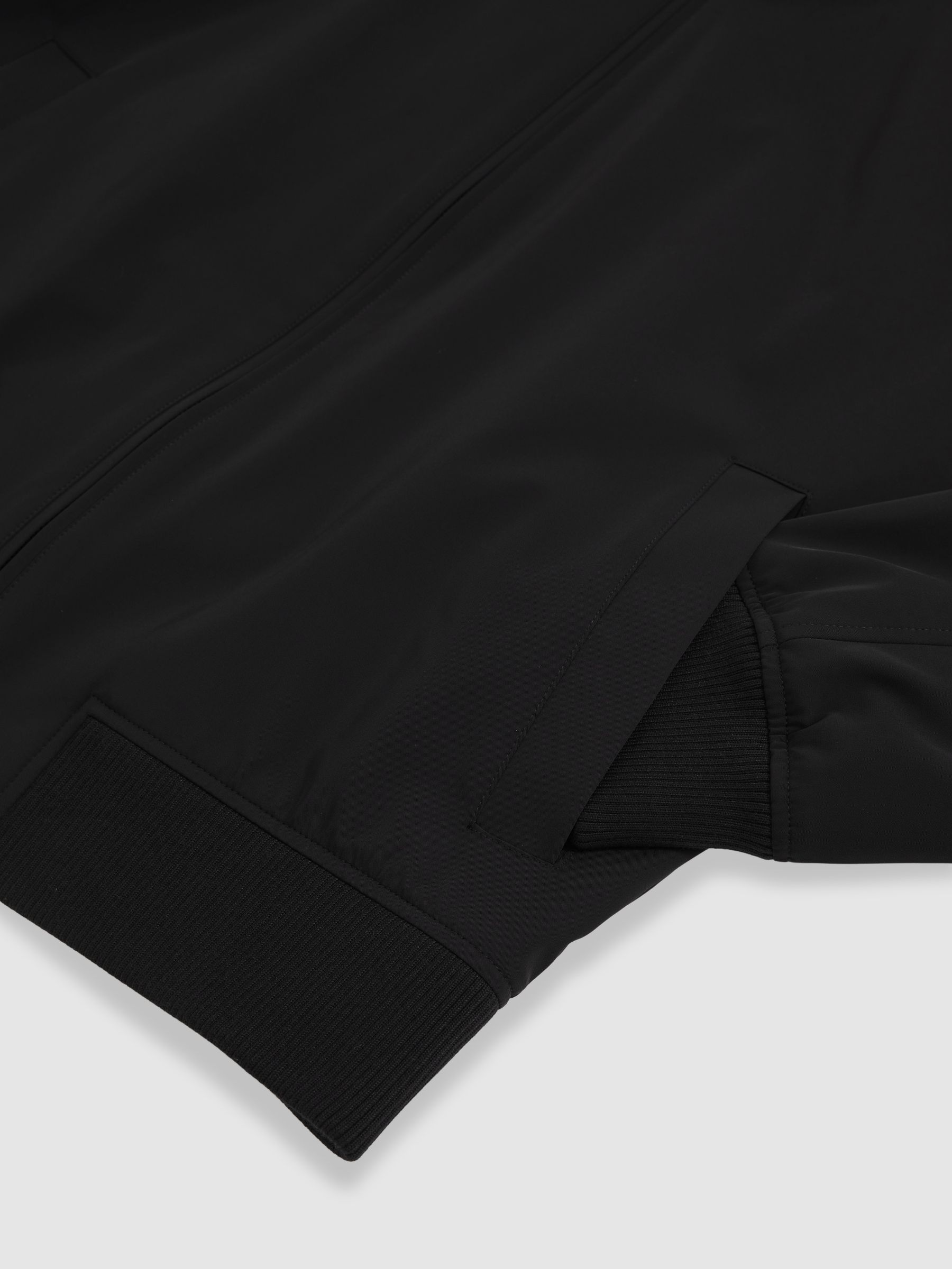 Funnel-Neck Technical Jacket in Black - image 5