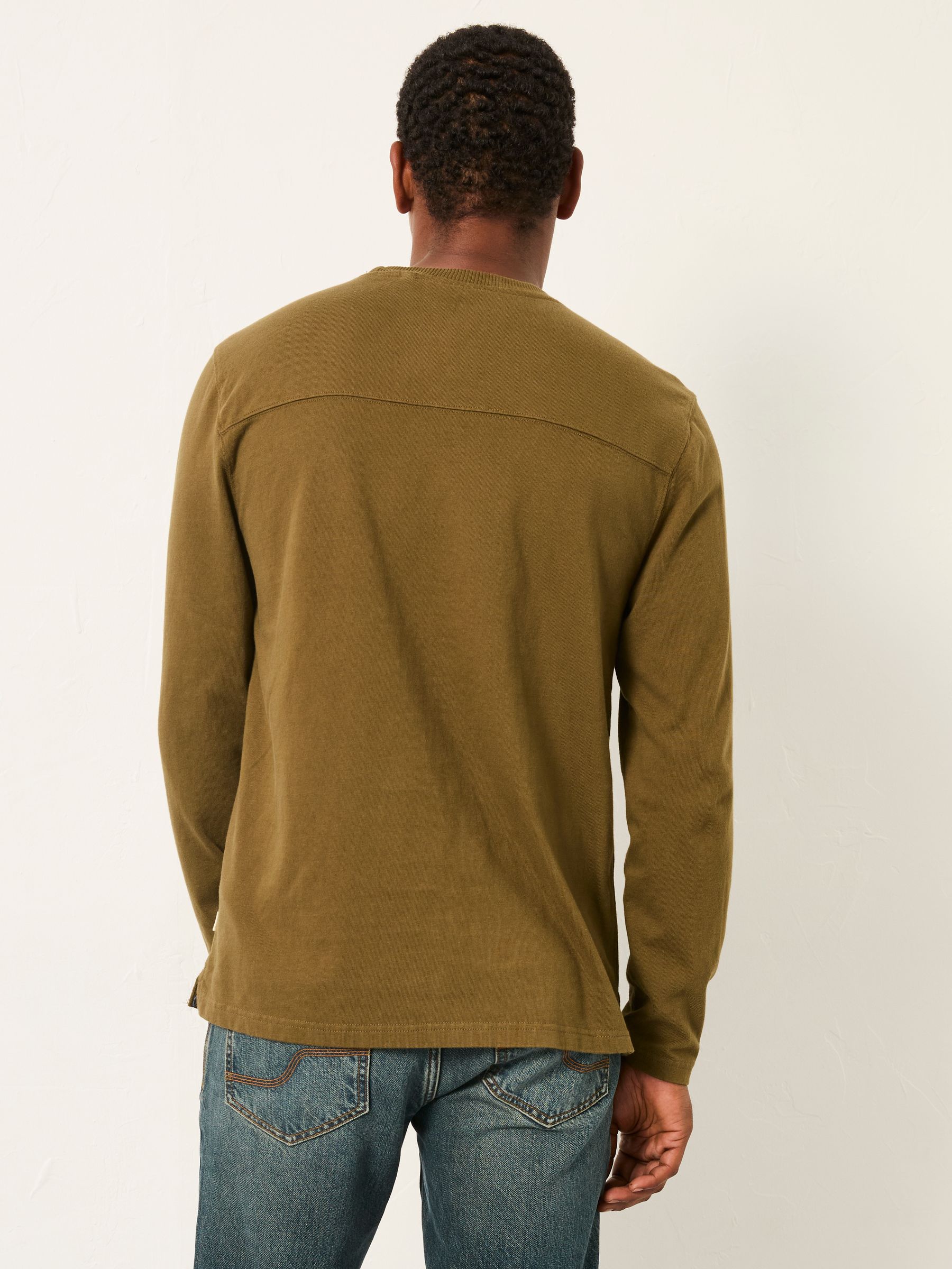 Alton Khaki Green Long Sleeve Heavyweight Relaxed Fit Tshirt - Image 2 of 6
