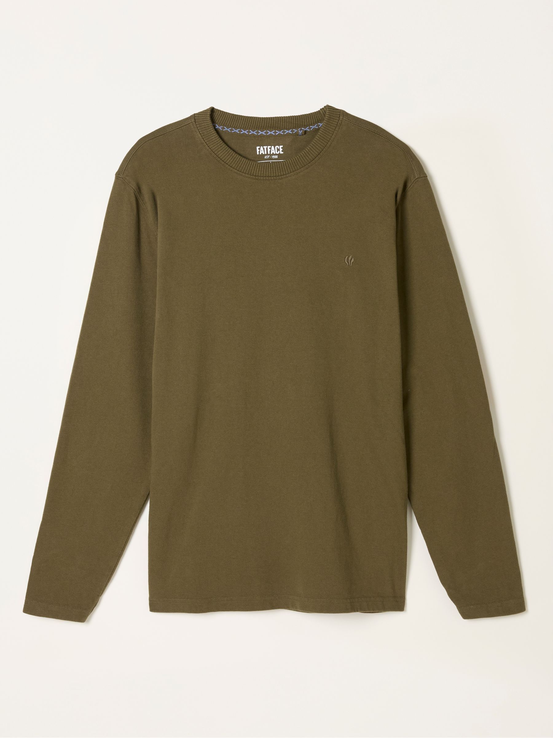 Alton Khaki Green Long Sleeve Heavyweight Relaxed Fit Tshirt - Image 6 of 6