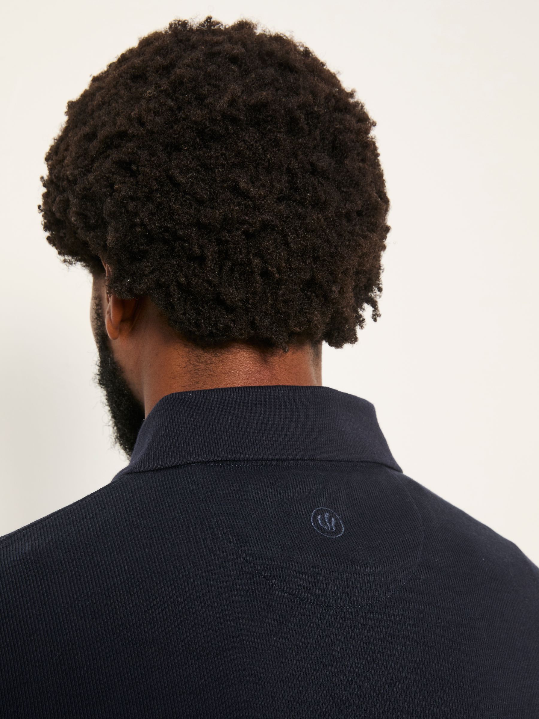 Ayr Navy Long Sleeve Ribbed Polo - Image 5 of 6
