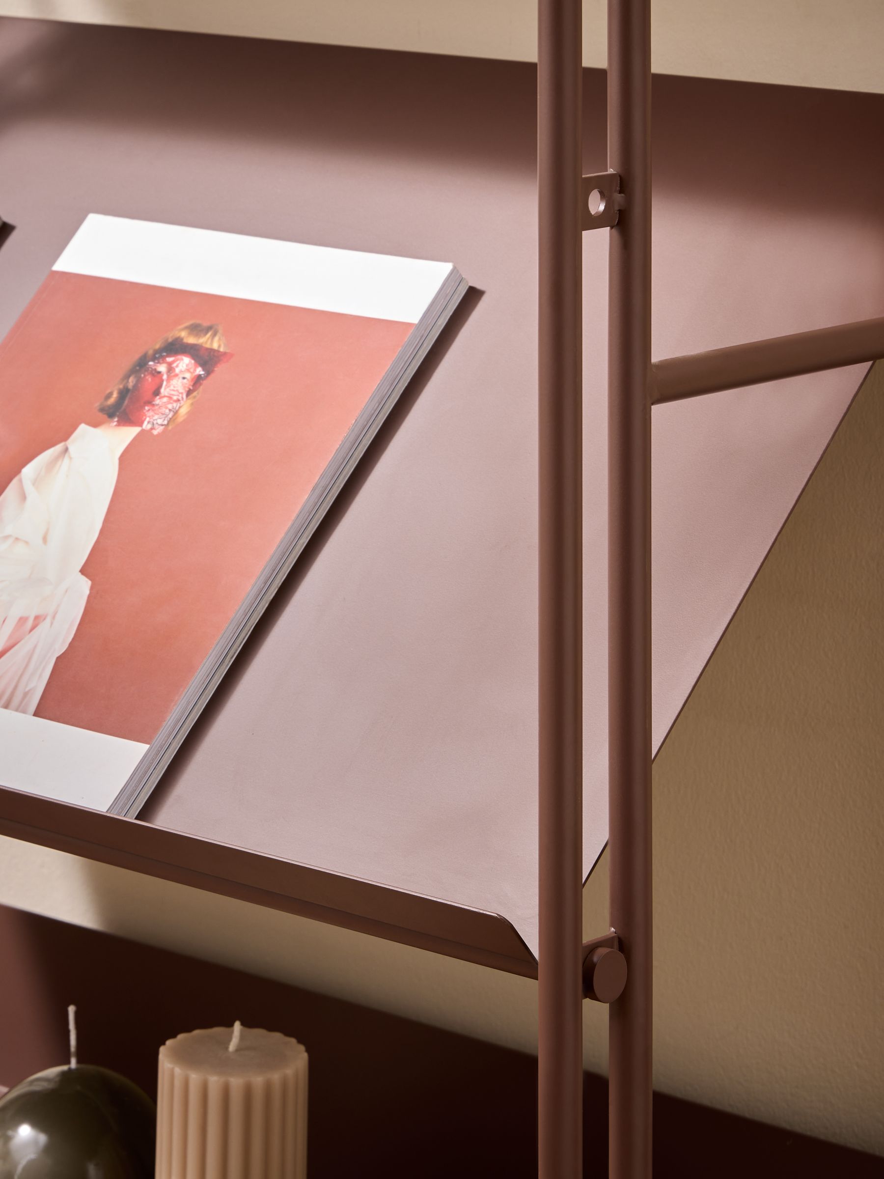 Reba Shelving Unit in Chocolate Brown - Image 2 of 6