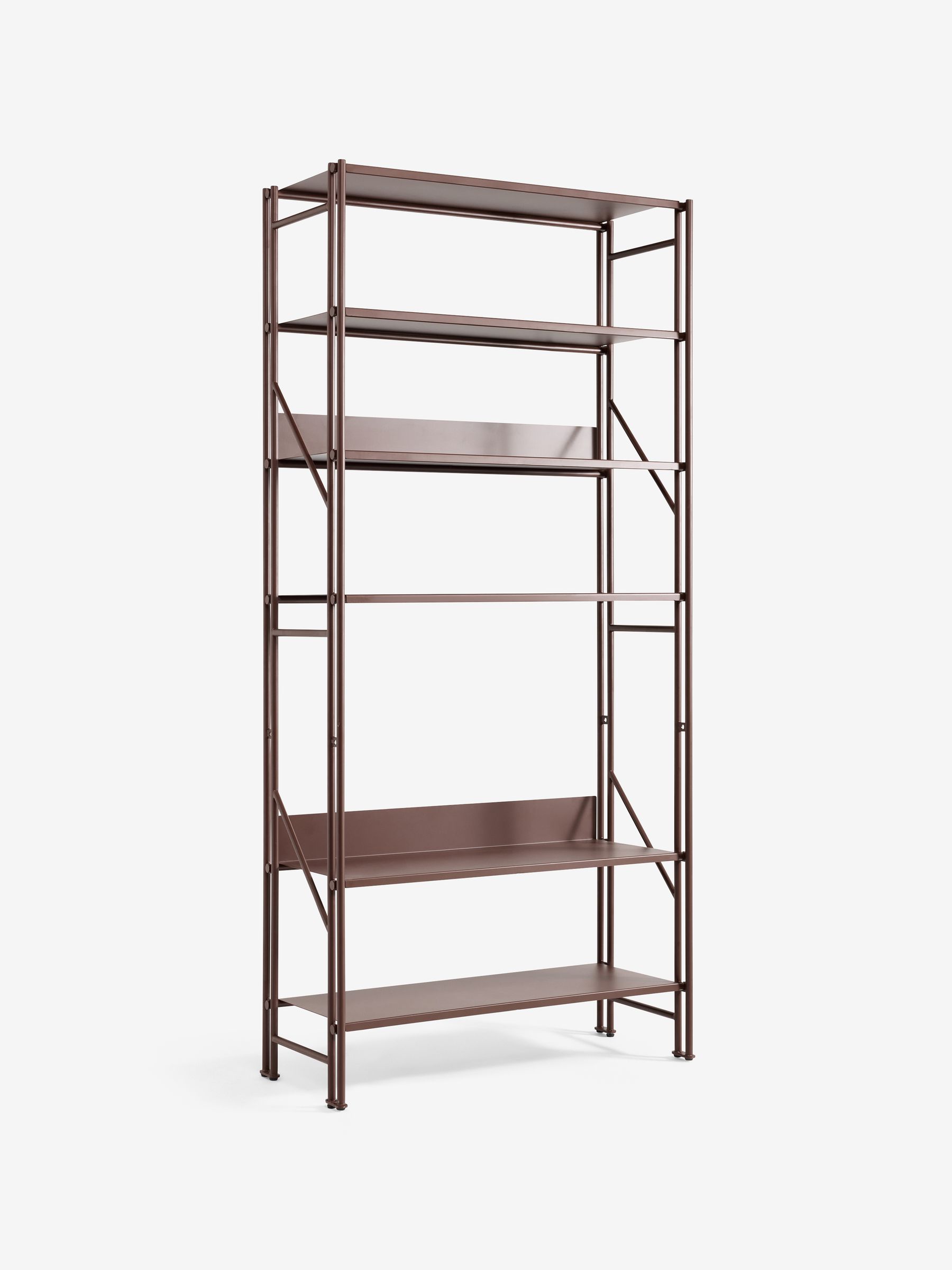 Reba Shelving Unit in Chocolate Brown - Image 4 of 6