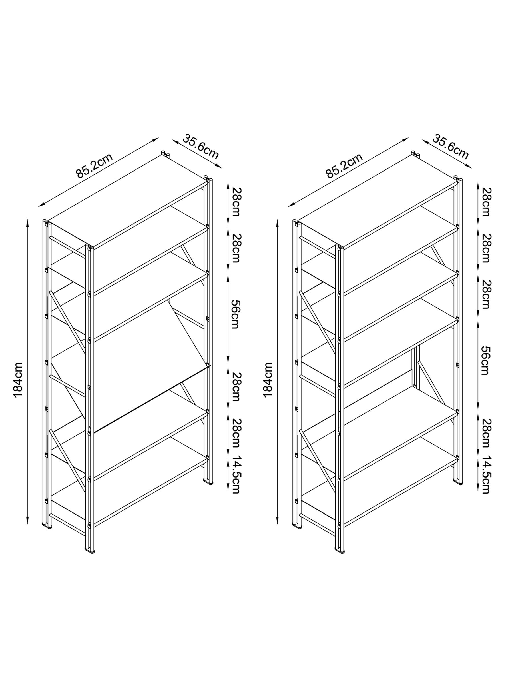 Reba Shelving Unit in Chocolate Brown - Image 5 of 6