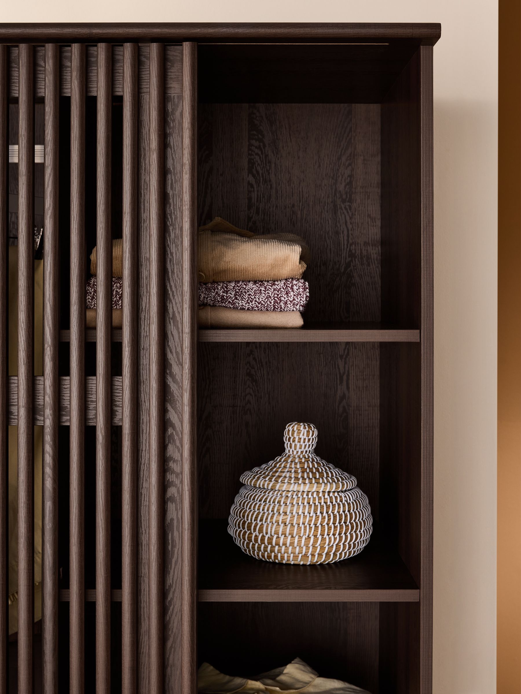 Tulma Sliding Double Wardrobe in Dark Wood Effect - Image 4 of 6