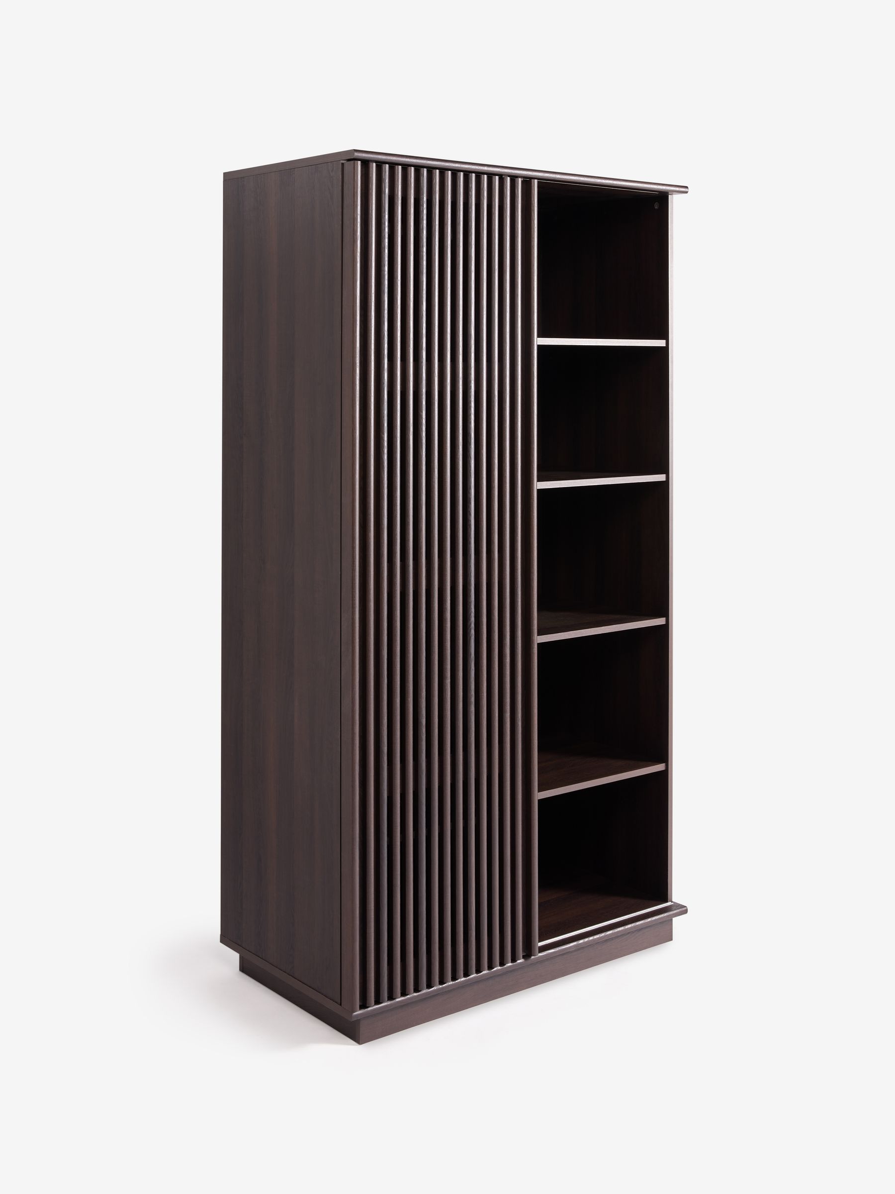 Tulma Sliding Double Wardrobe in Dark Wood Effect - Image 5 of 6
