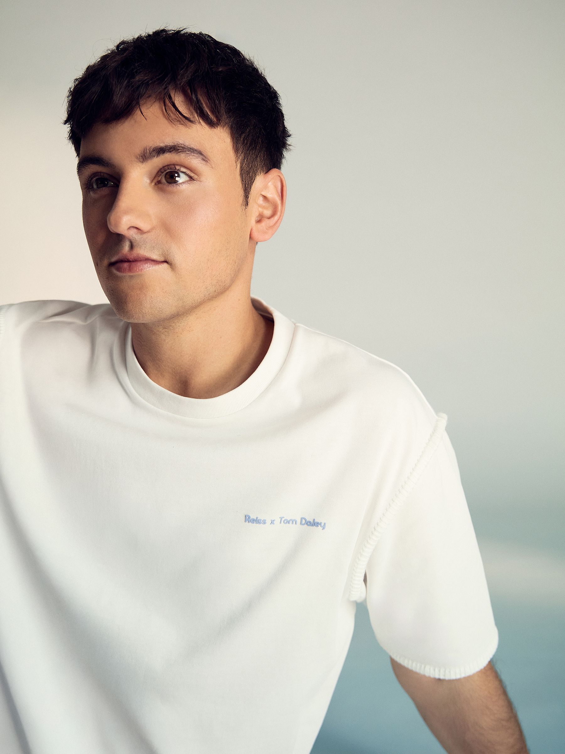 Reiss | Tom Daley Graphic-Print T-Shirt in White - image 4