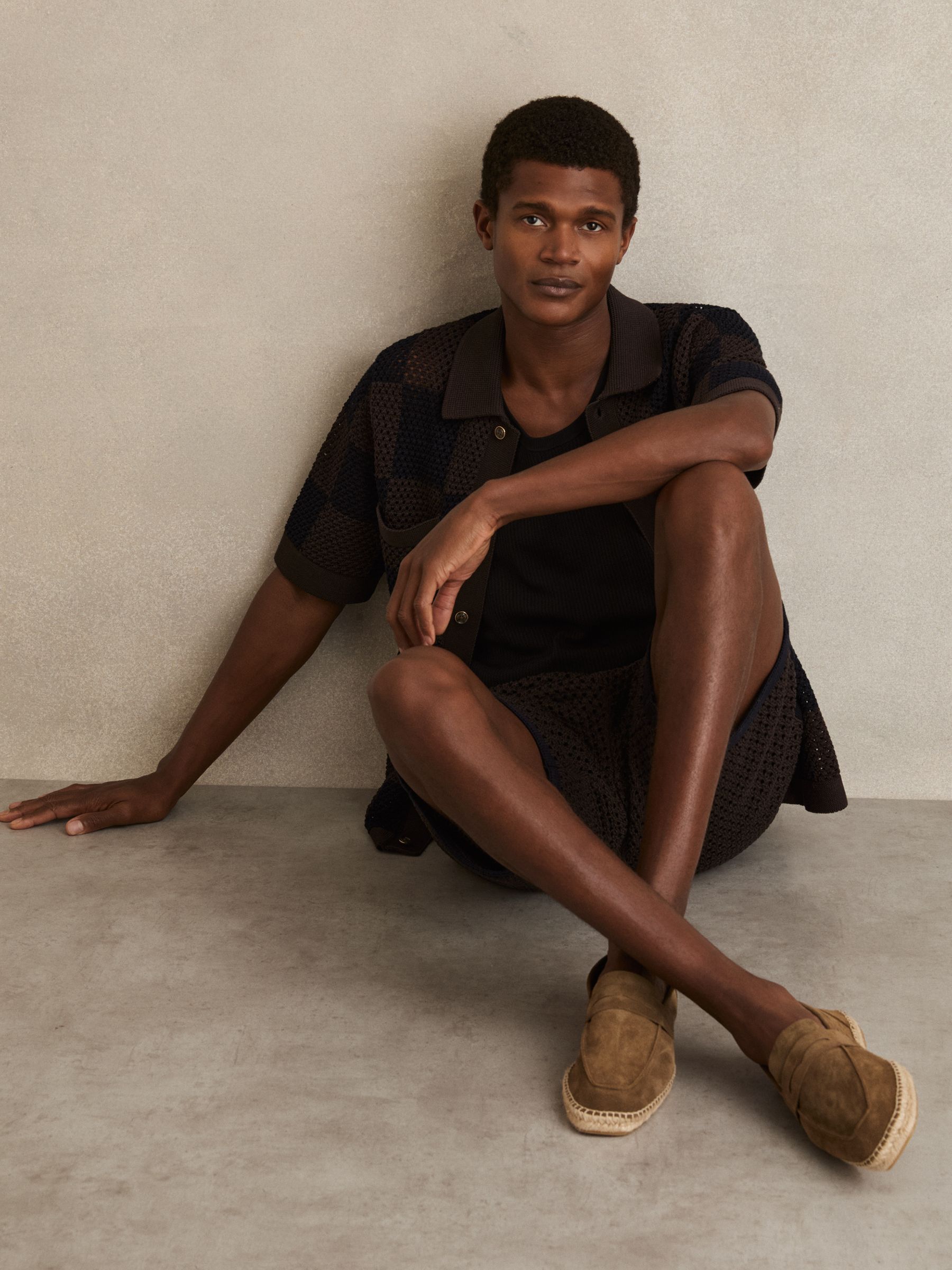 Suede Penny-Strap Espadrilles in Stone - Image 2 of 6