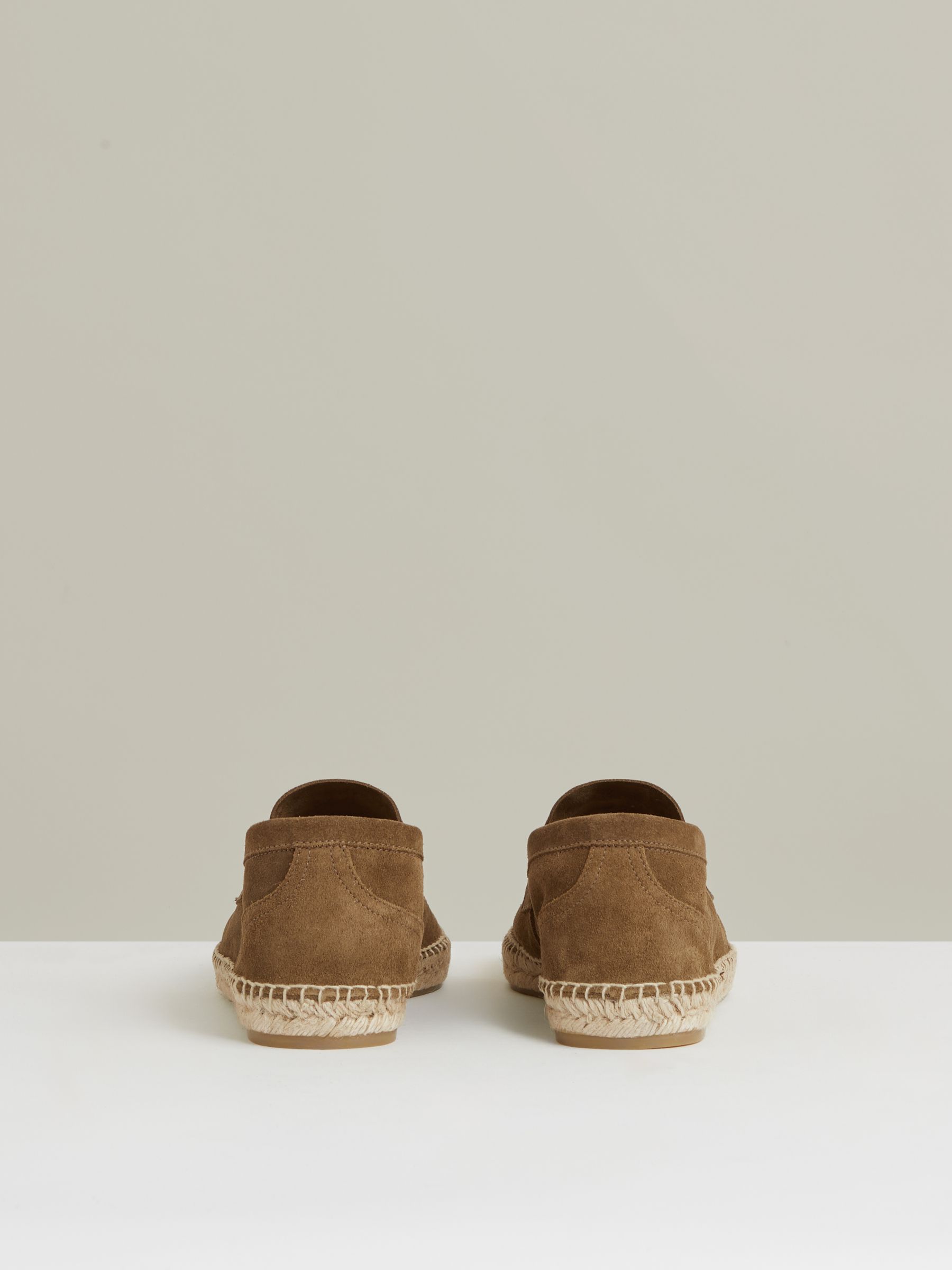 Suede Penny-Strap Espadrilles in Stone - Image 4 of 6