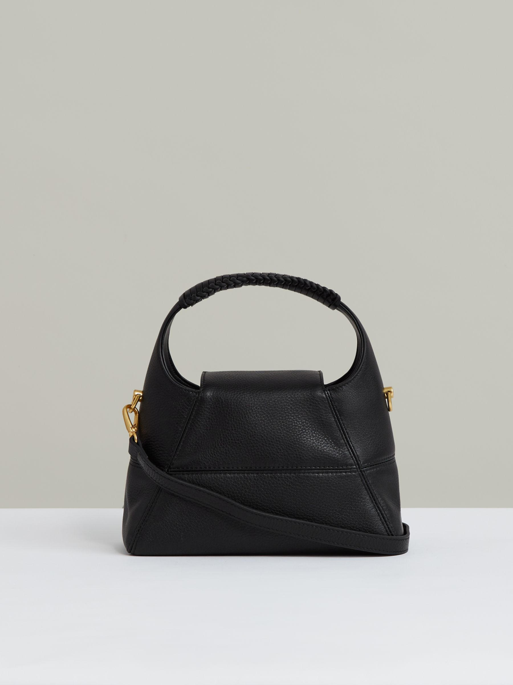 Grained-Leather Crossbody Bag in Black - Image 4 of 5