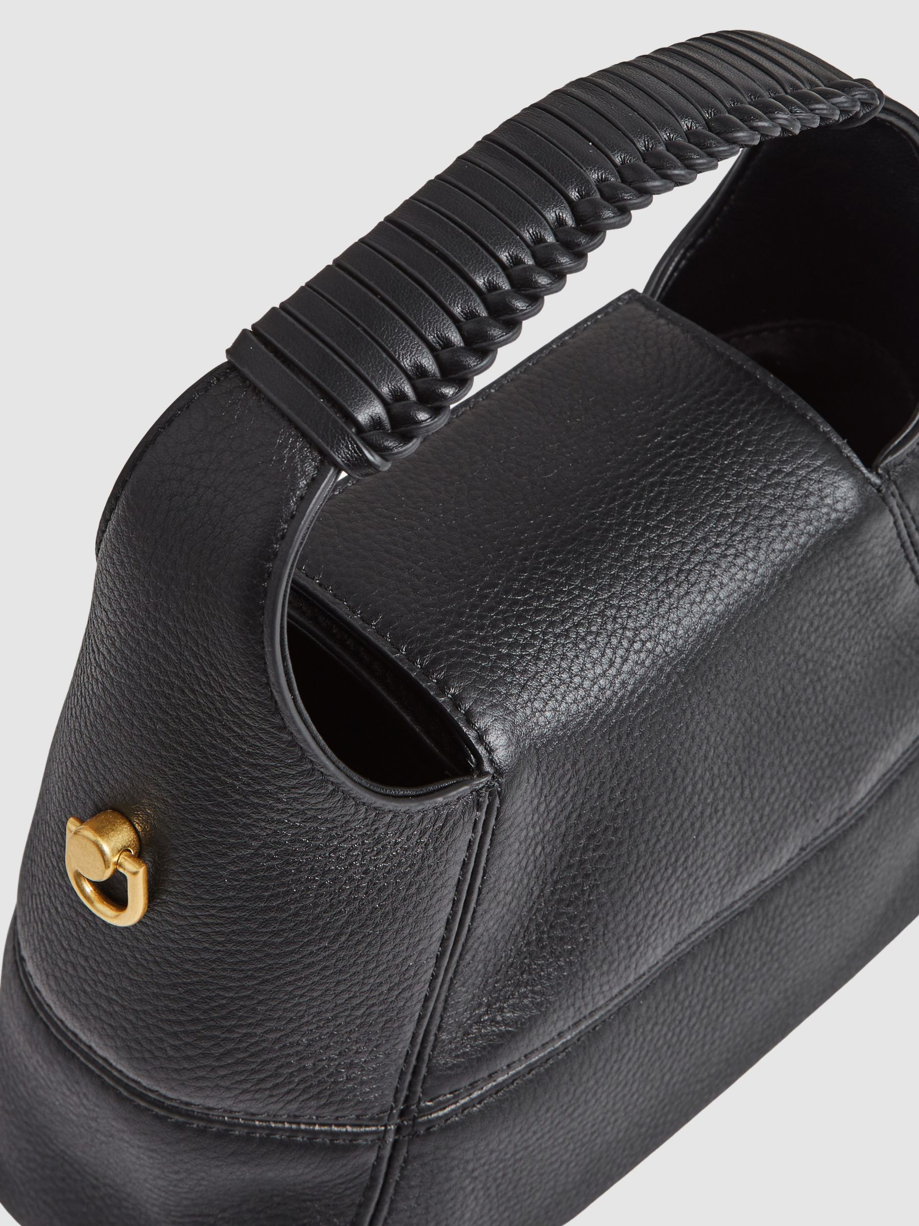 Grained-Leather Crossbody Bag in Black - Image 5 of 5