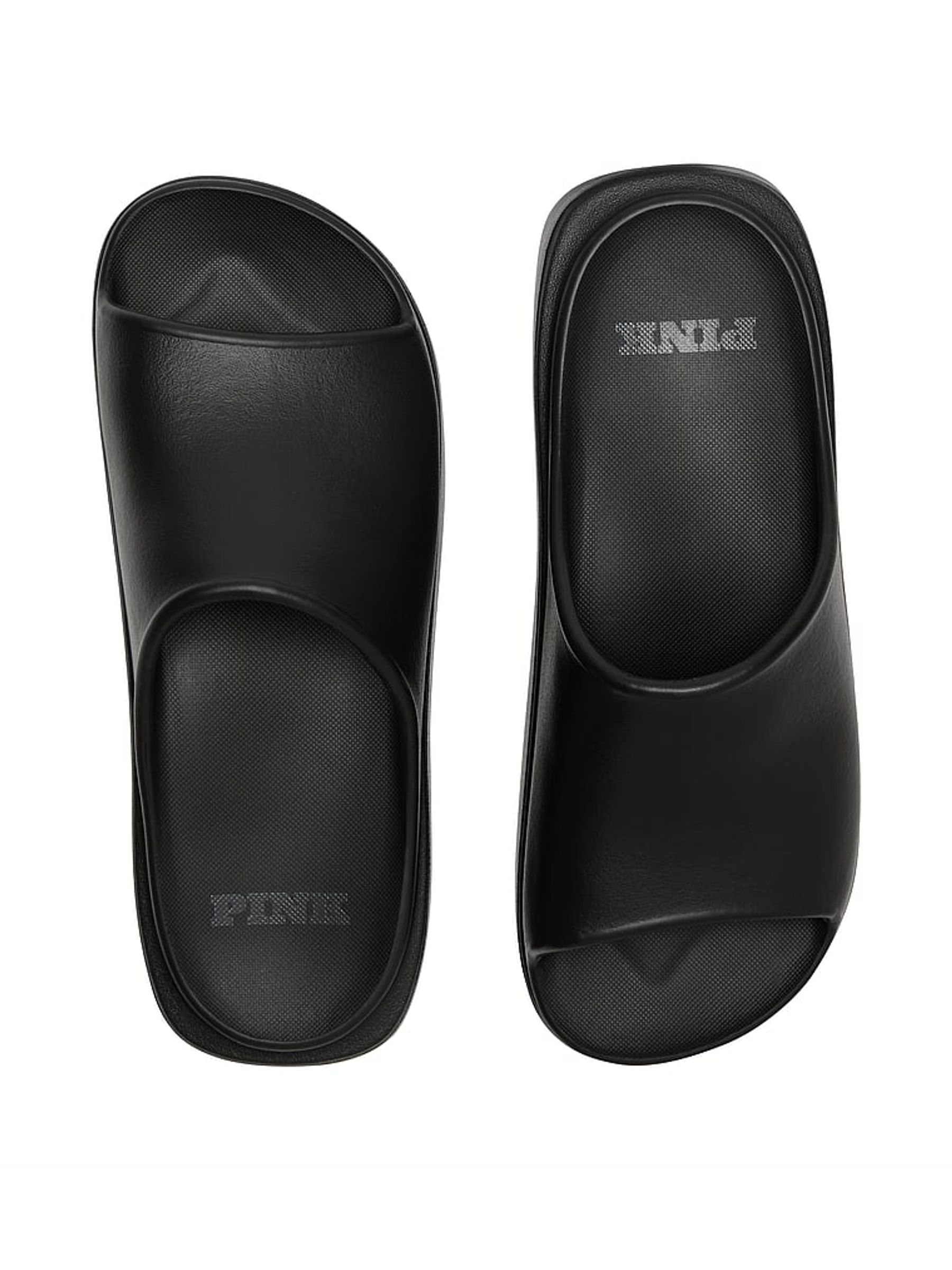 Black Platform Slide Sandals - Image 1 of 2