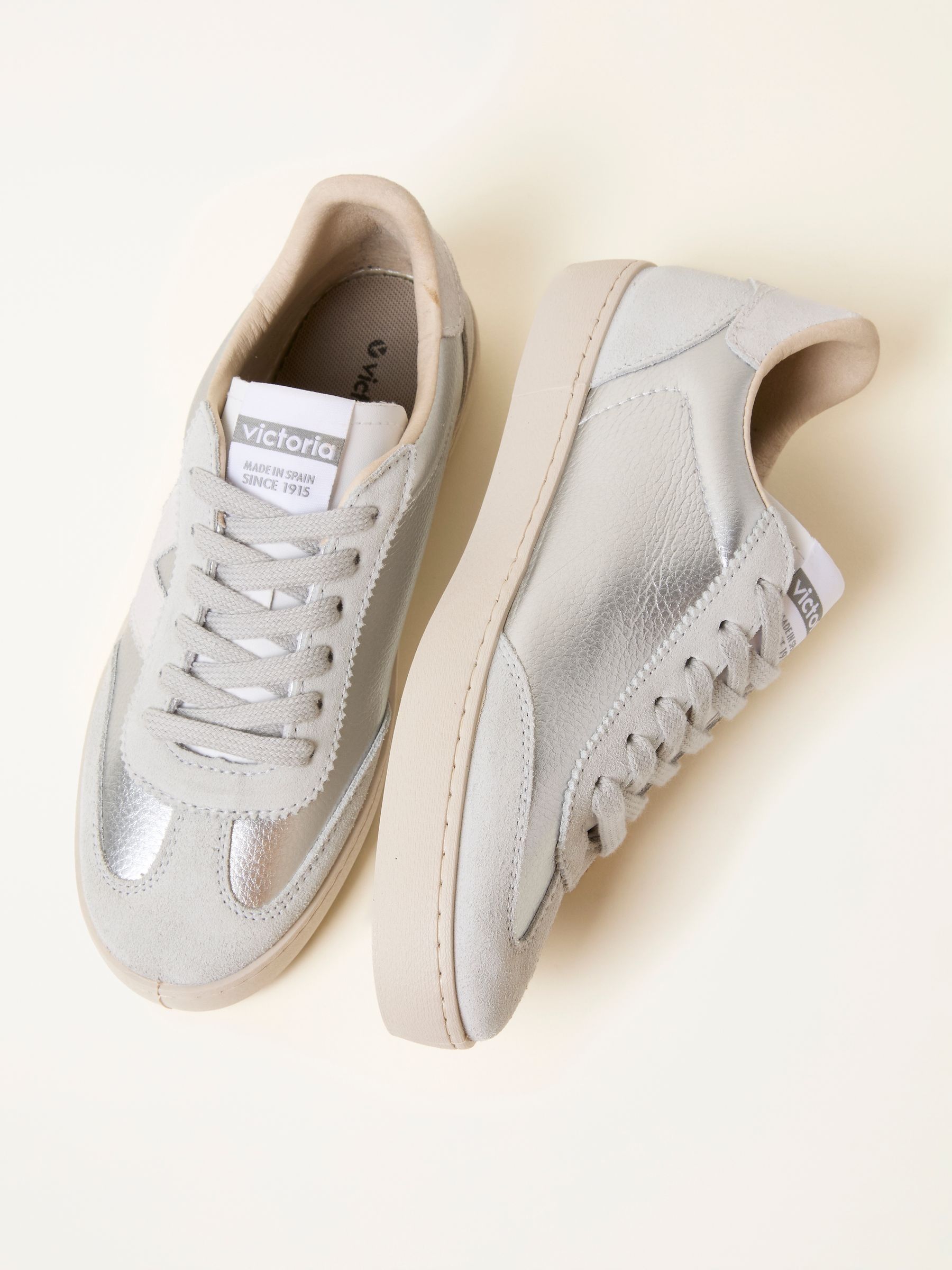 Silver Victoria Silver Berlin Trainers - Image 3 of 3