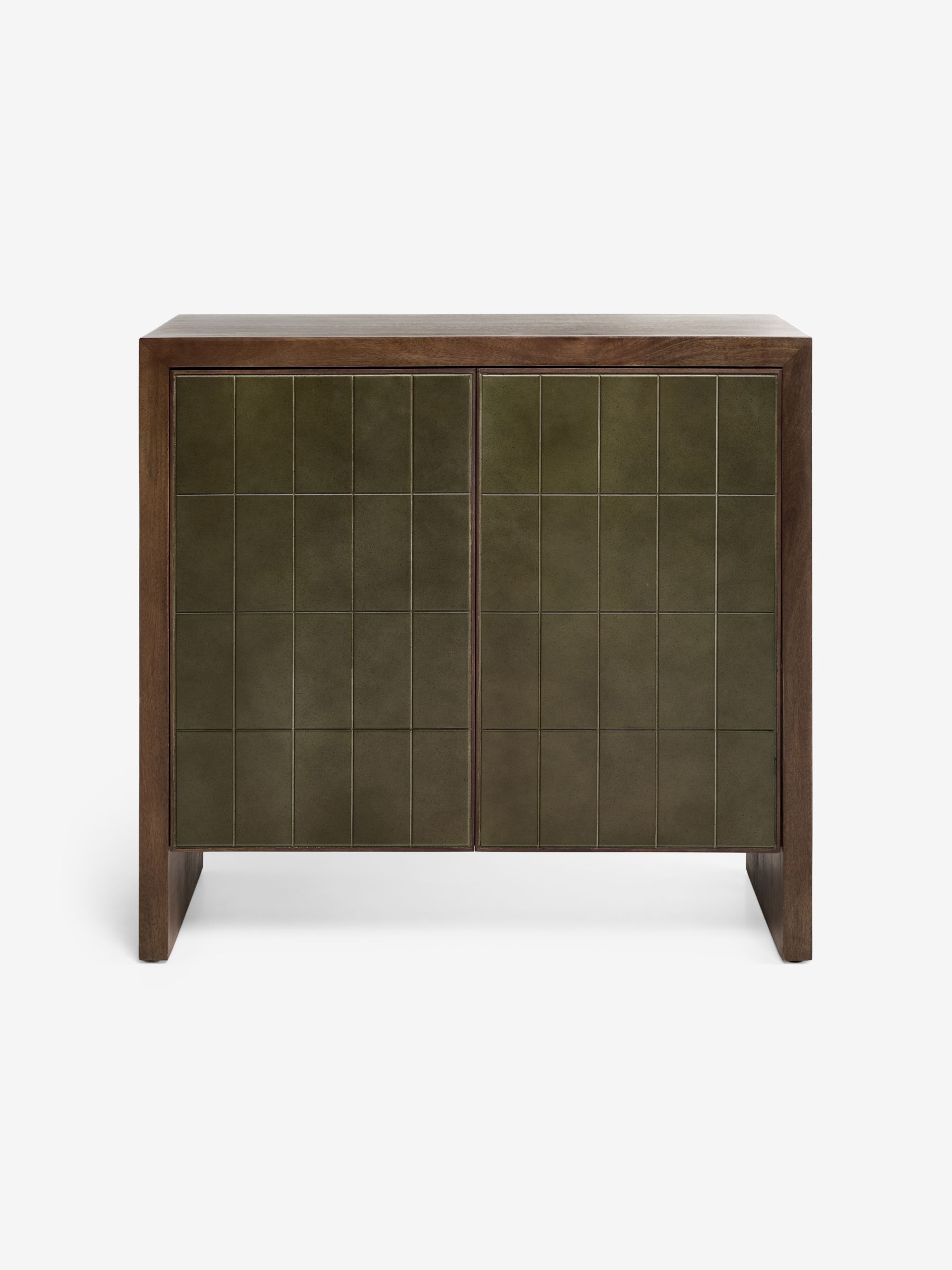 Stellan Mango Wood Small Sideboard in Green Tile Effect - Image 5 of 5