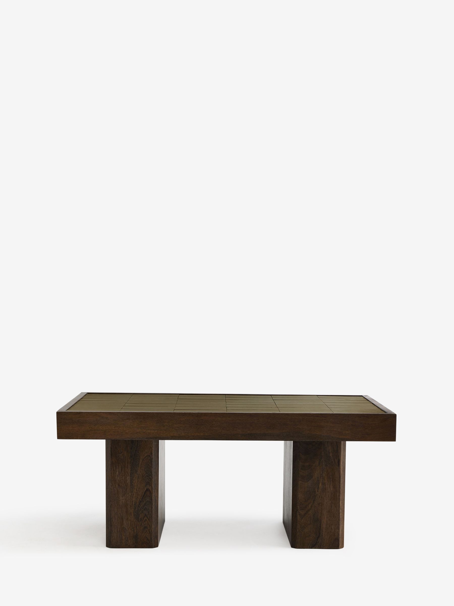 Stellan Mango Wood Coffee Table in Green Tile Effect - Image 5 of 5 Stellan Mango Wood Coffee Table in Green Tile Effect - Image 5 of 5